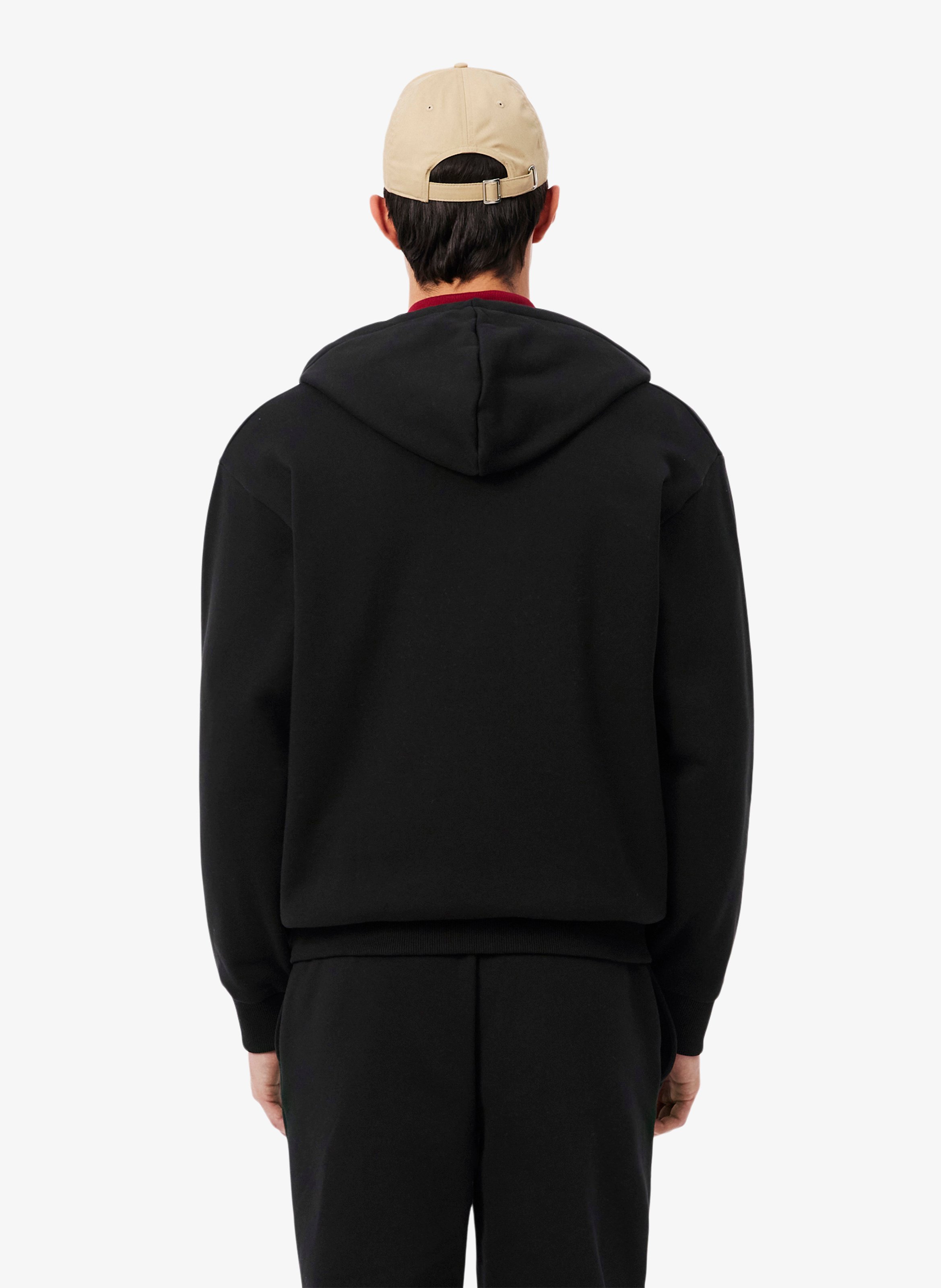 Cotton-blend hoodie LACOSTE Black