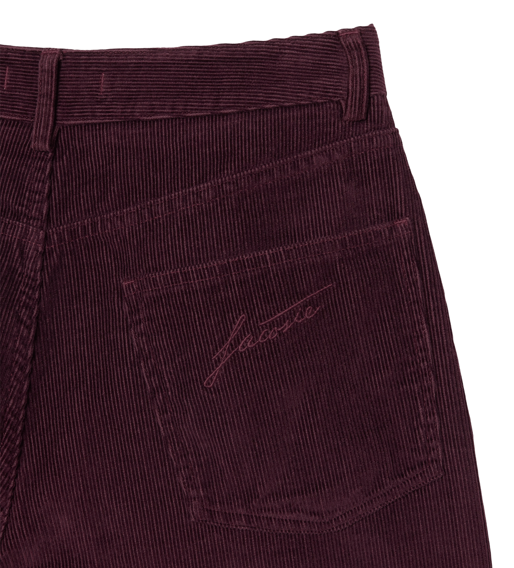 Cotton corduroy straight-leg pants LACOSTE Red