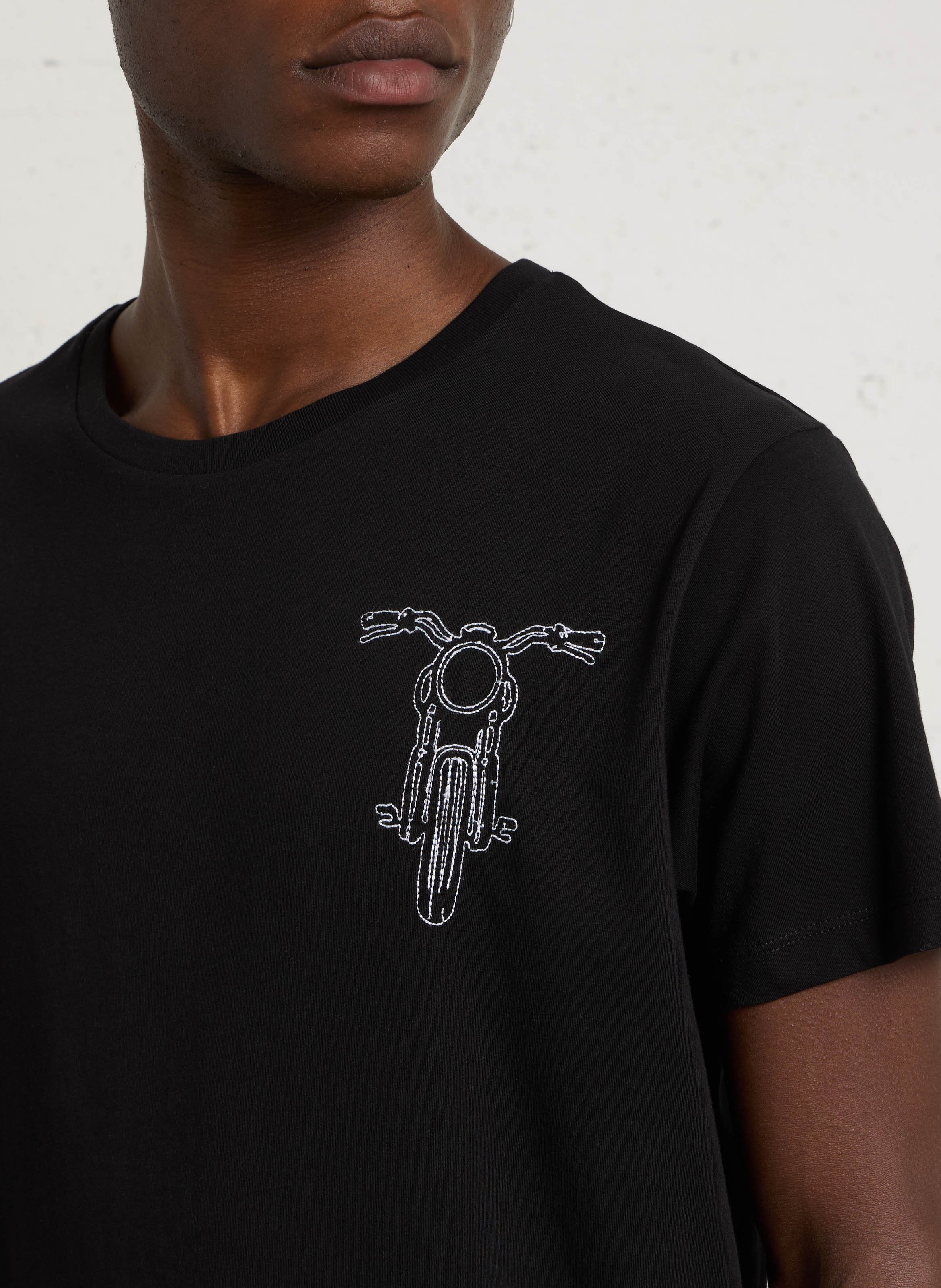 Tee-shirt col rond en coton LE TEMPS DES CERISES Noir