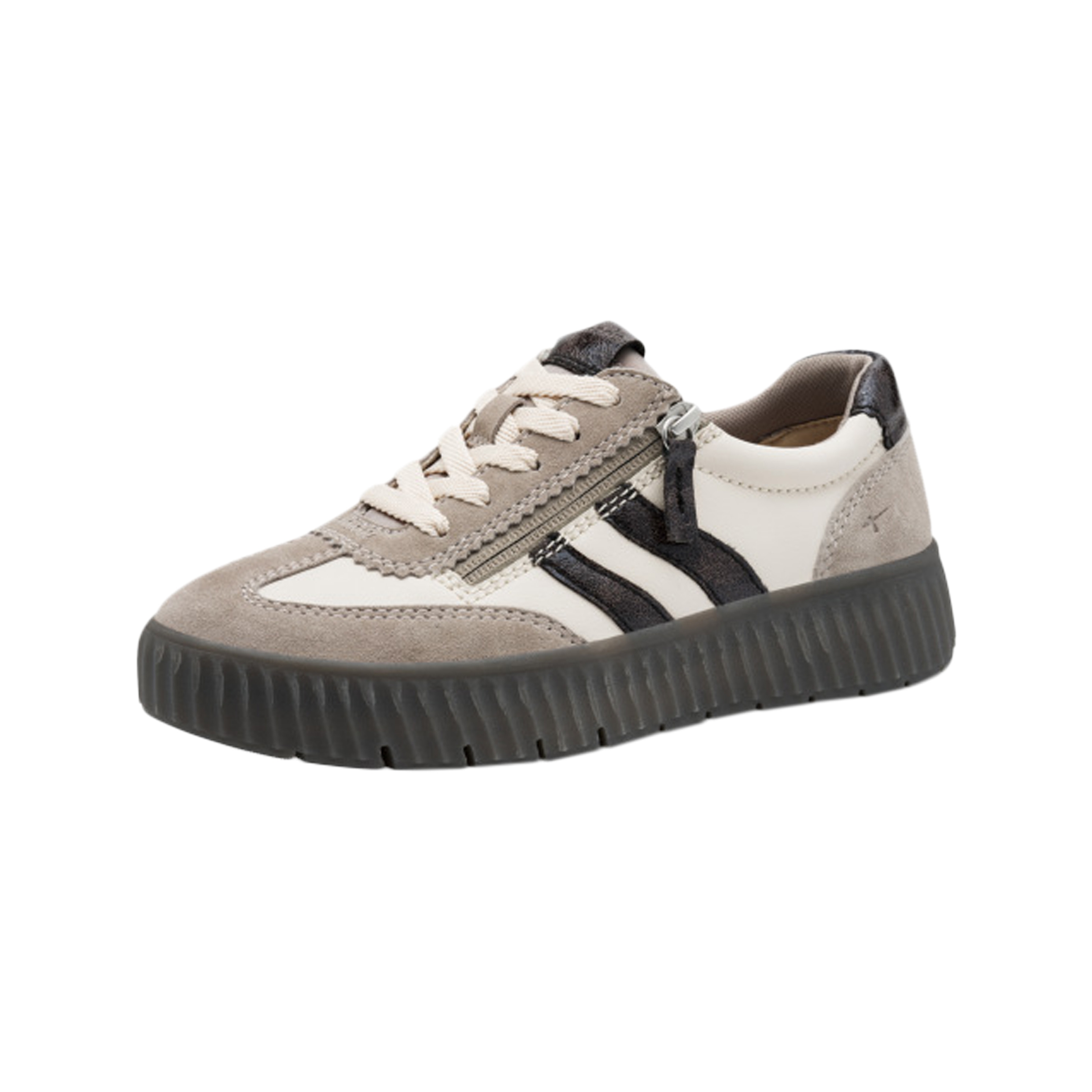 Leather trainers TAMARIS Grey