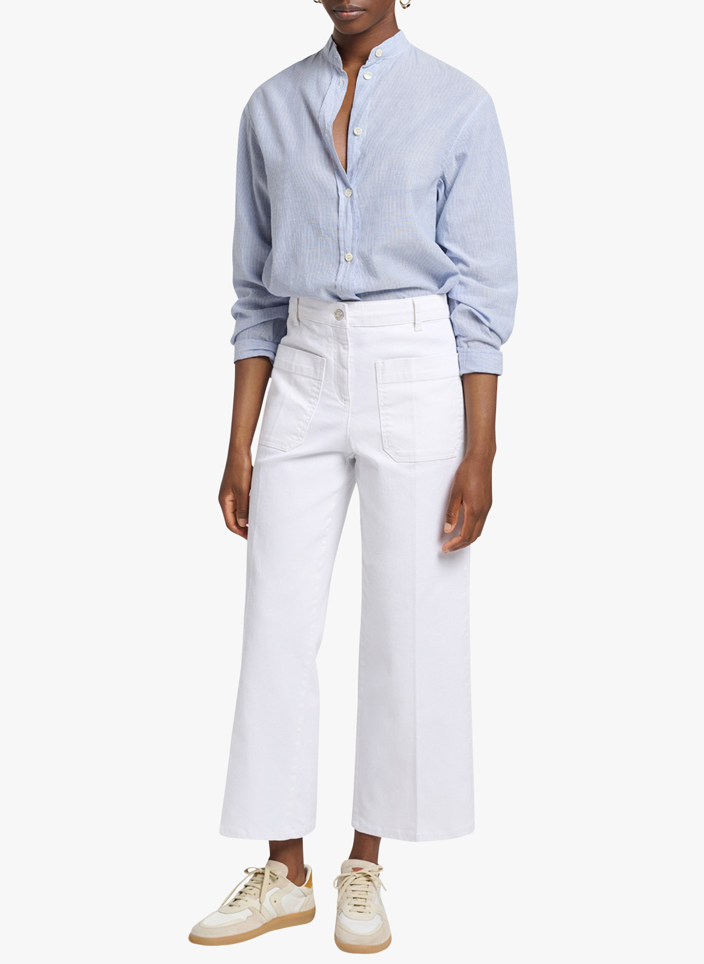 Rechte, katoenen jeans VANESSA BRUNO Wit