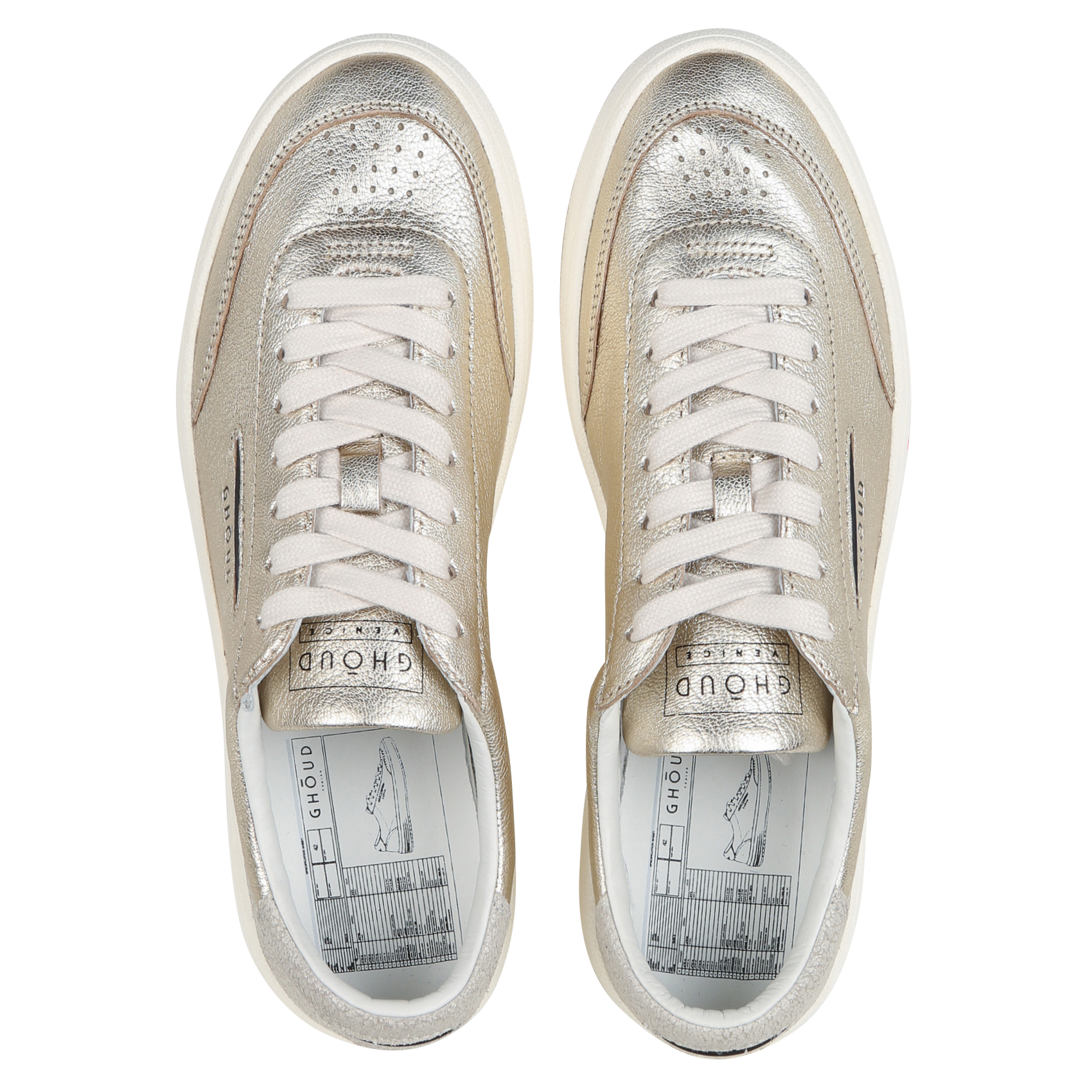 Leather low-top sneakers GHOUD VENICE Golden