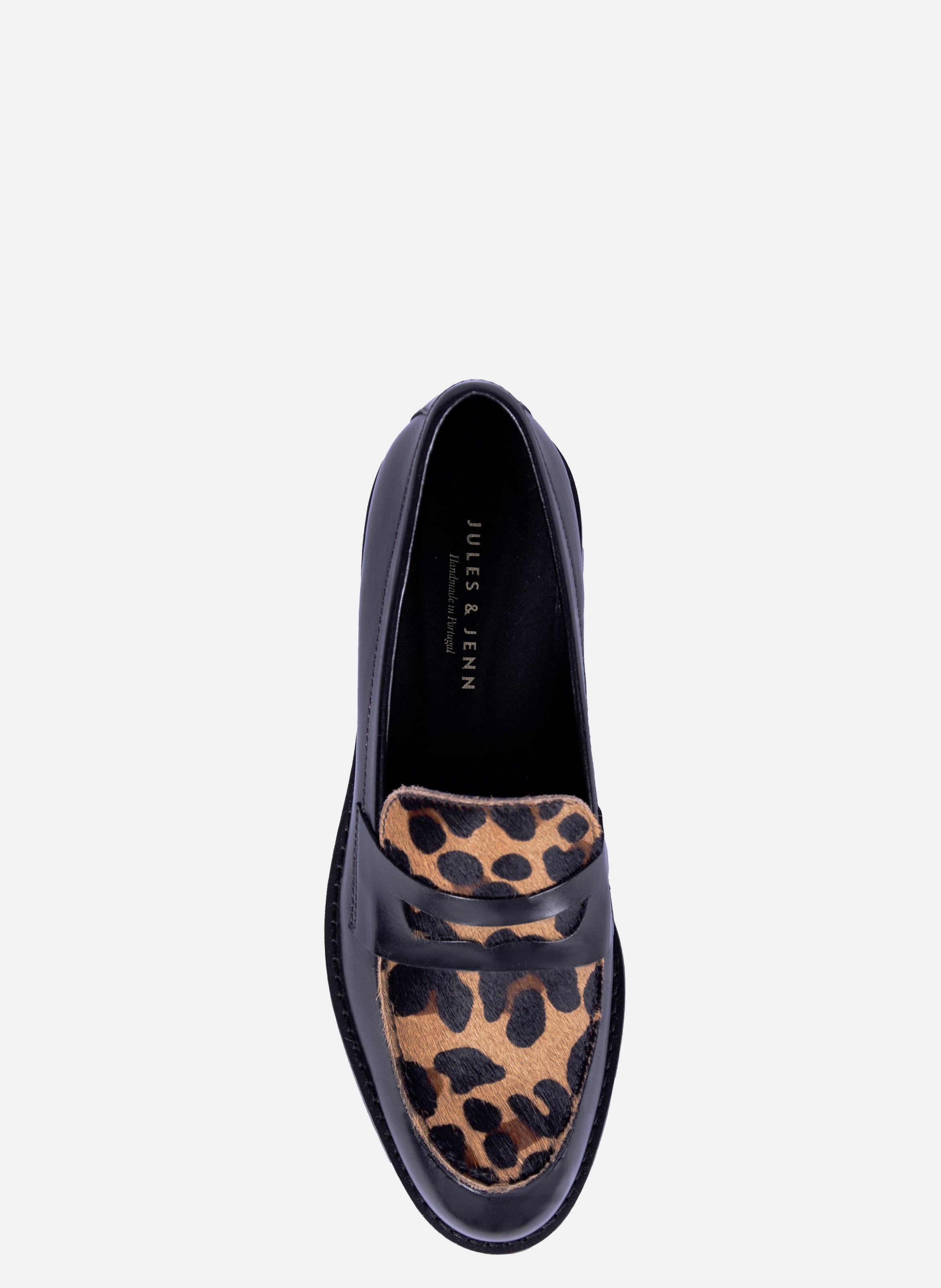 Printed leather moccasins JULES & JENN Black