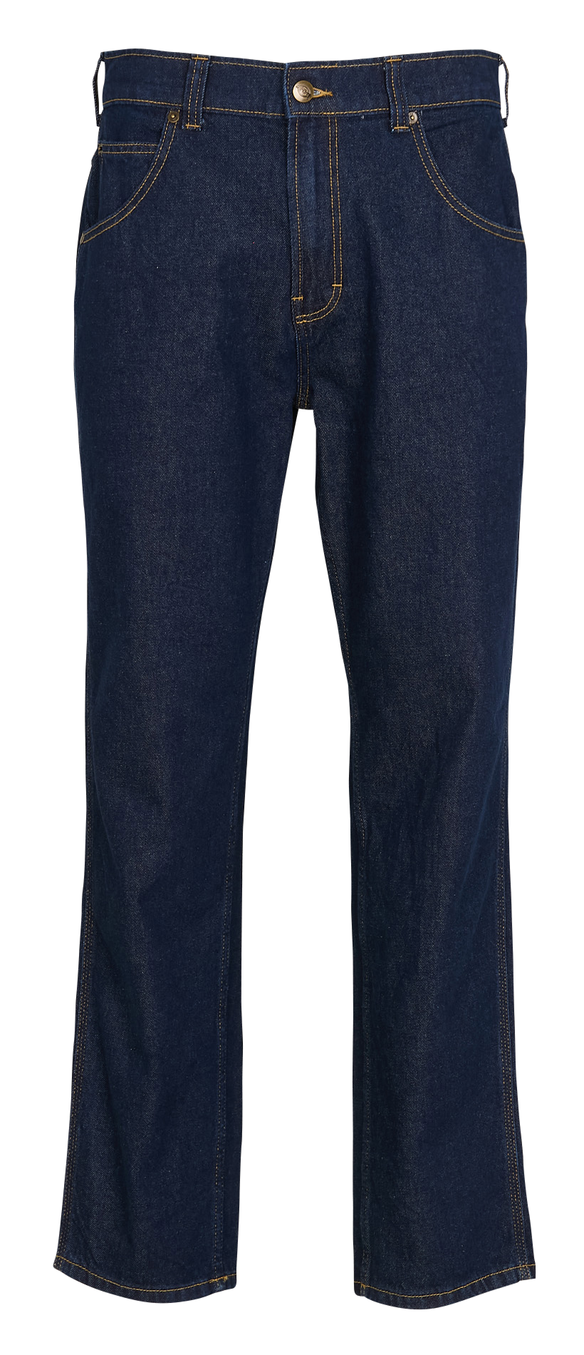 Jean droit en coton Bleu