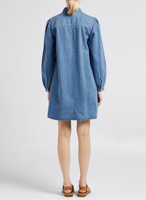 Vestido camisero vaquero Azul Object Mujer Place des Tendances