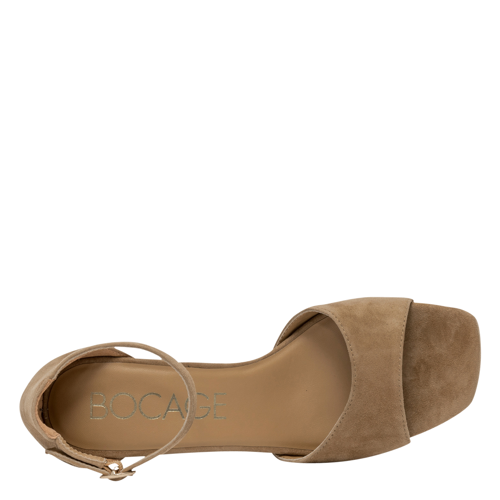 Sandalen aus Veloursleder, mit Absatz BOCAGE Beige