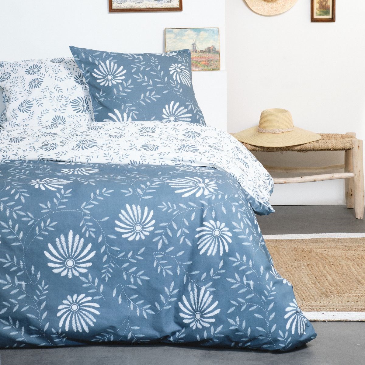 Cotton bedding set TODAY LINGE DE MAISON Blue
