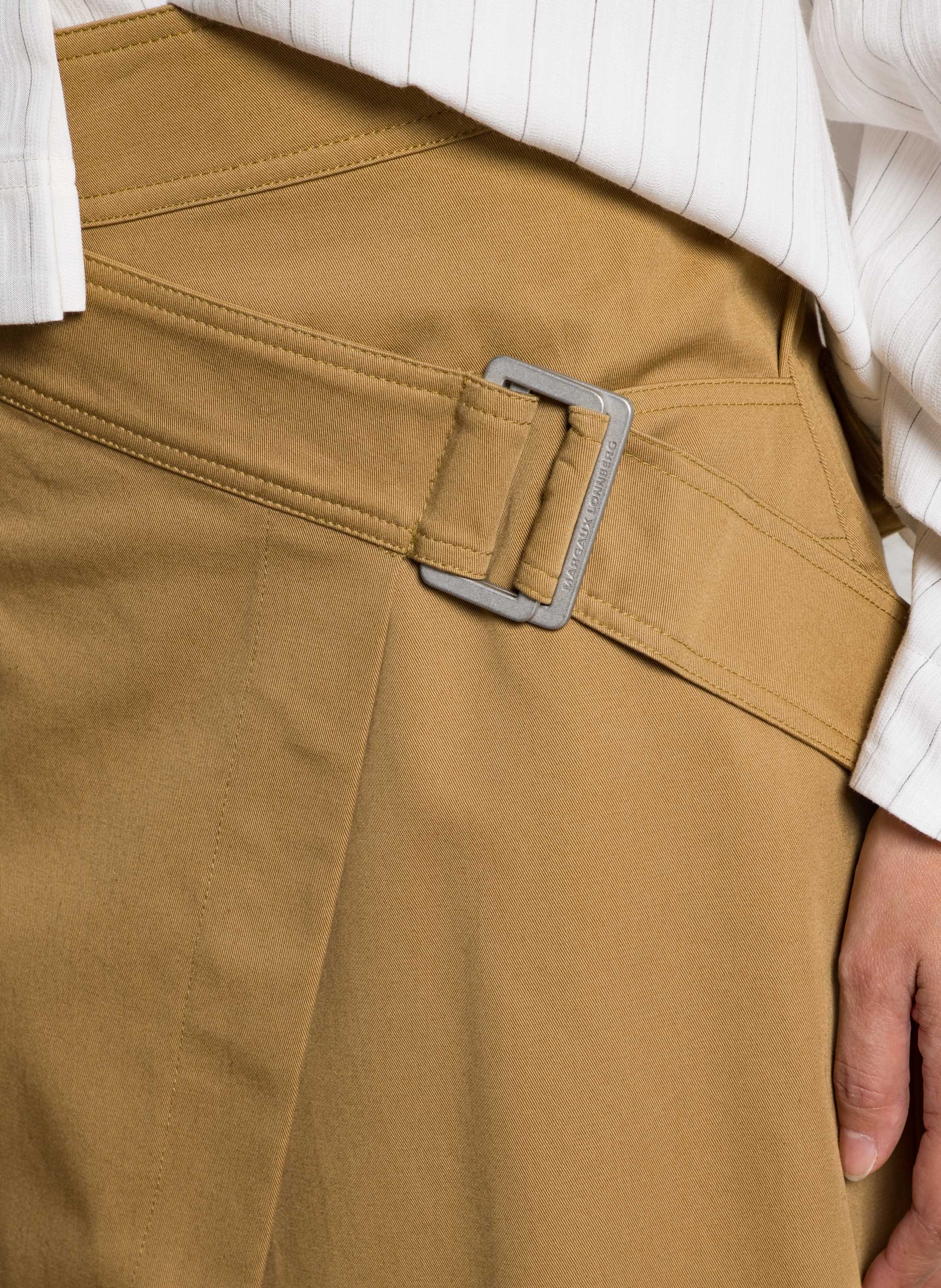 Long cotton wrap skirt MARGAUX LONNBERG Brown