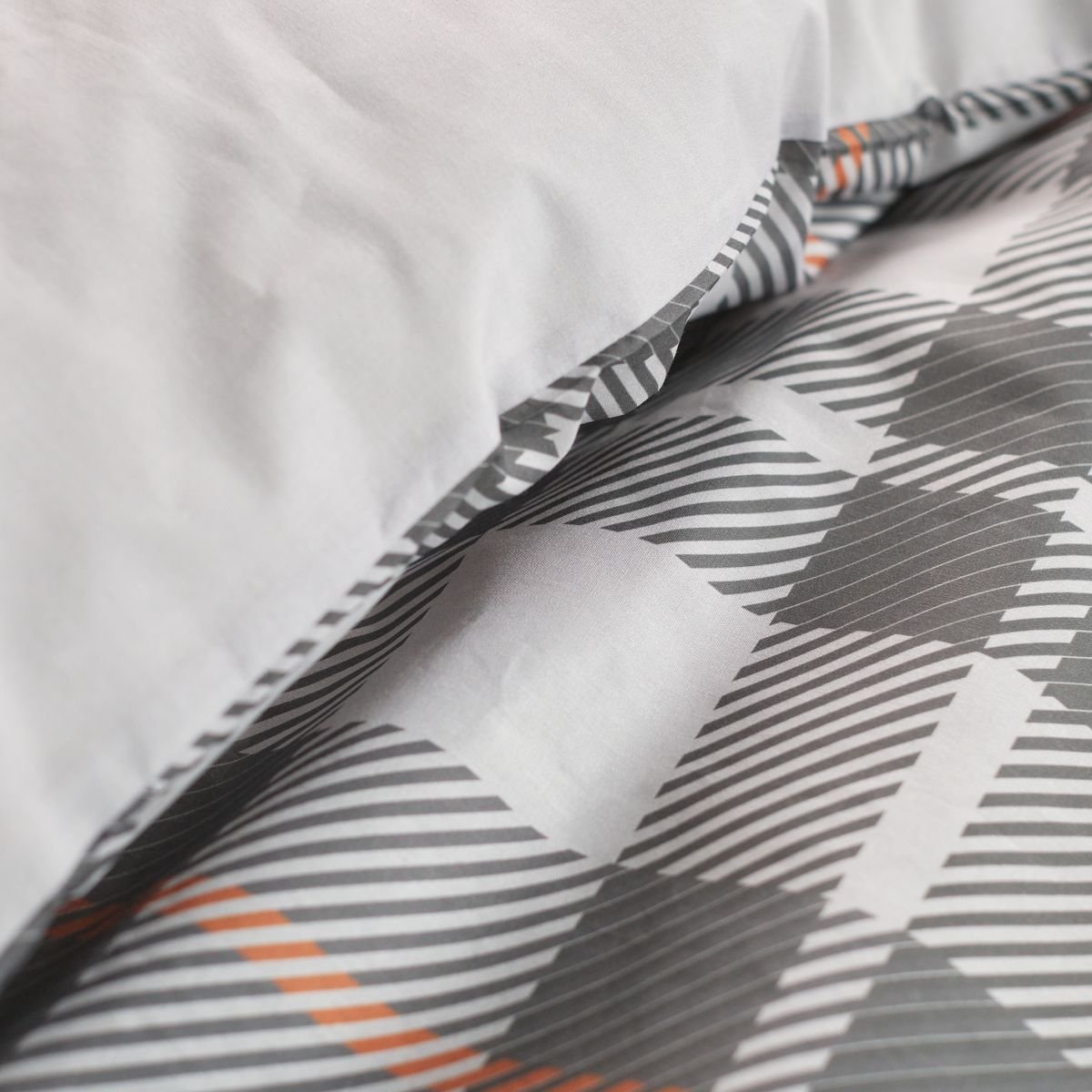 Printed cotton bed set TODAY LINGE DE MAISON Grey