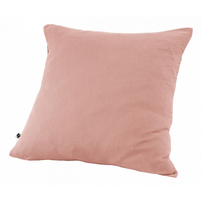 Cotton percale pillow case L'EFFET PAPILLON Pink