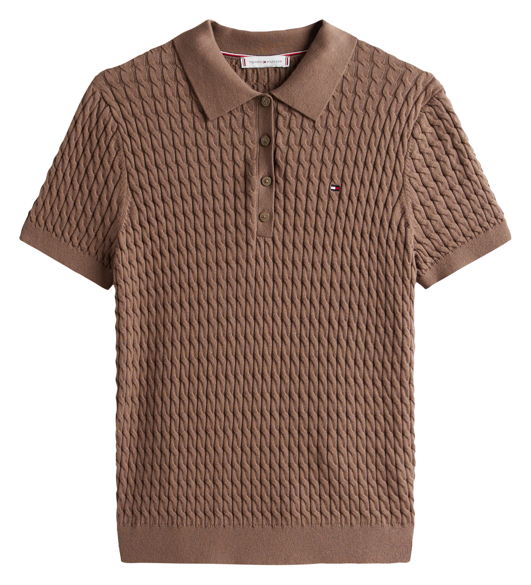 Cotton polo TOMMY HILFIGER Brown