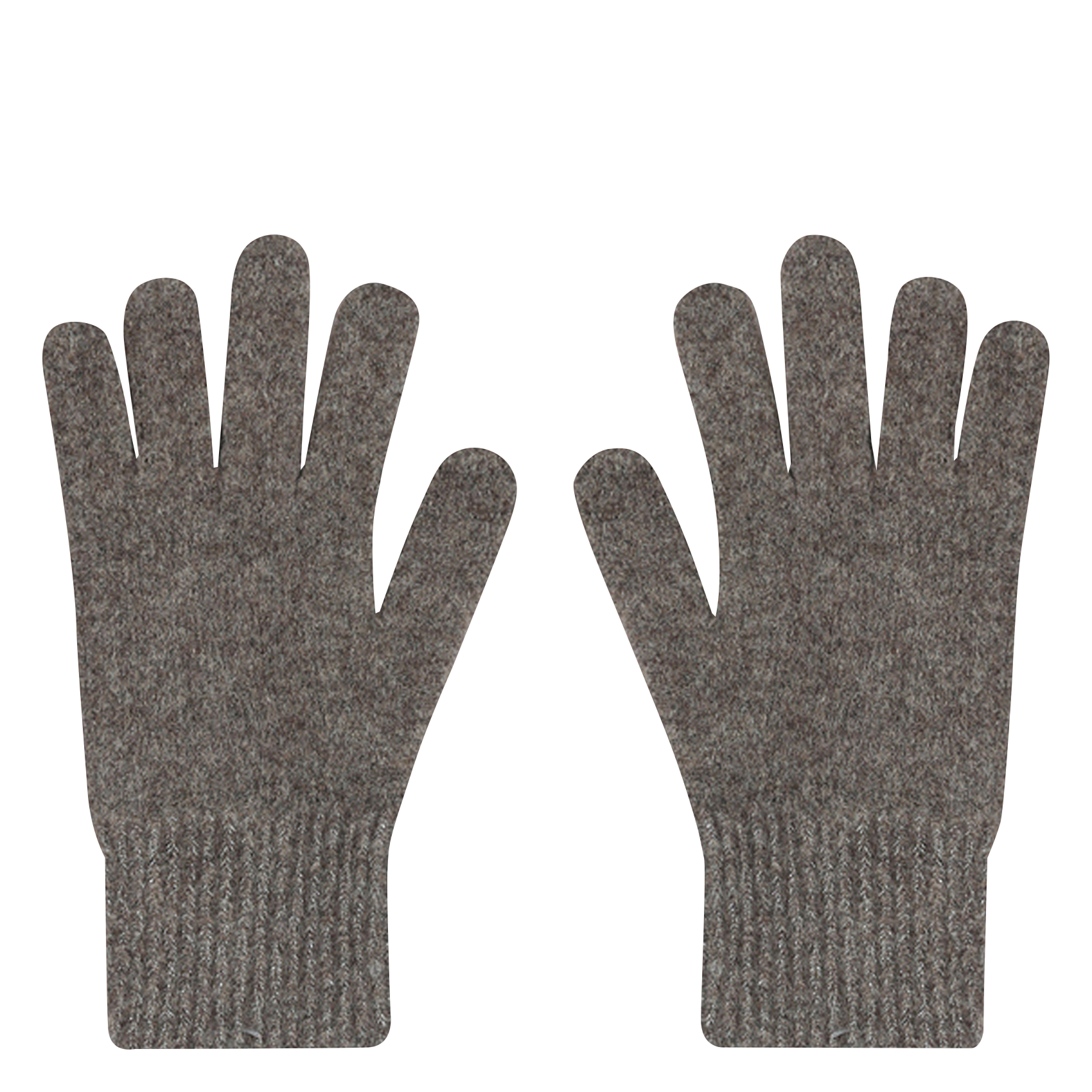 Einfarbige gestrickte Handschuhe GRACE ET MILA Braun