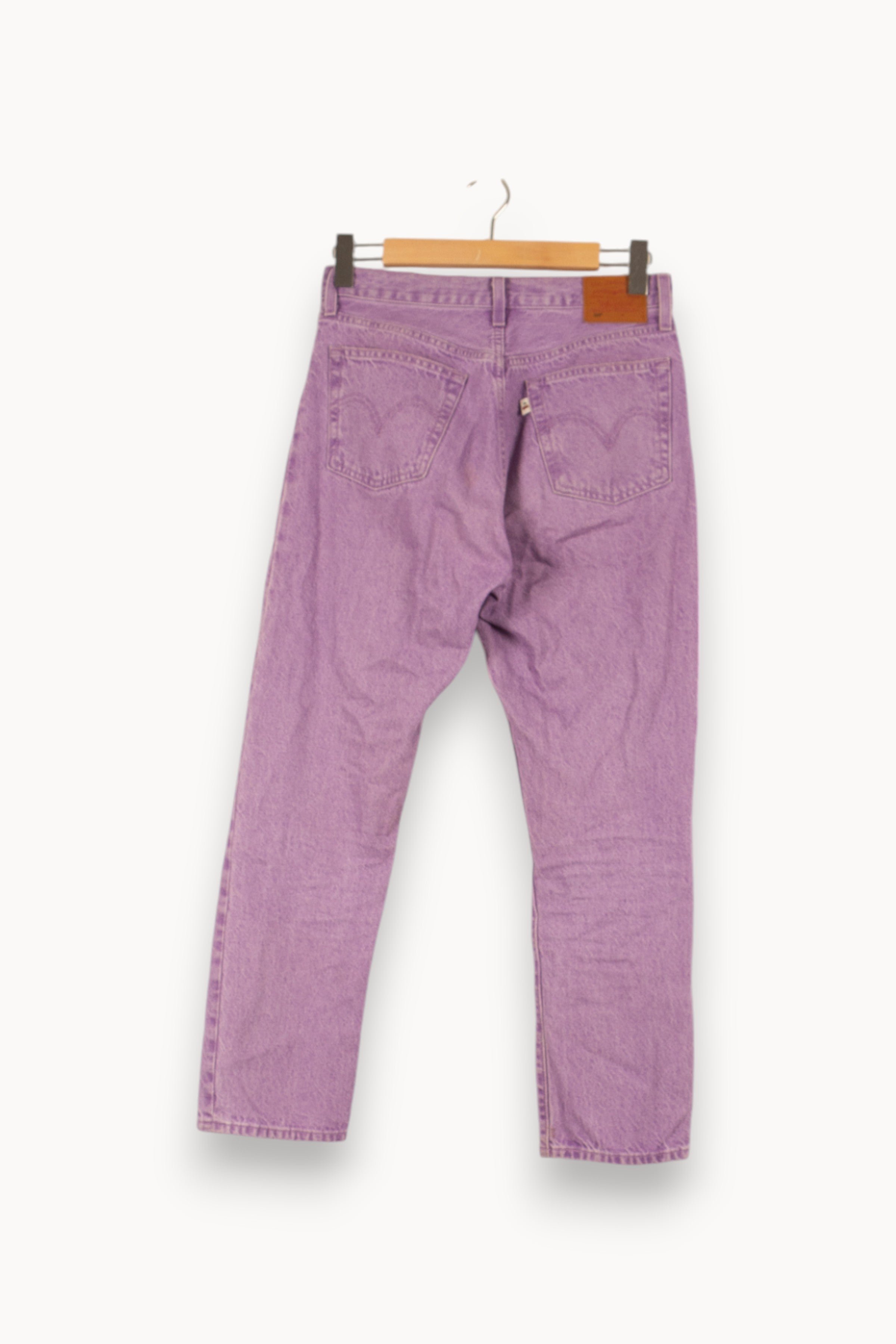 Cropped slim jeans with studs LEVI'S - Seconde main Purple