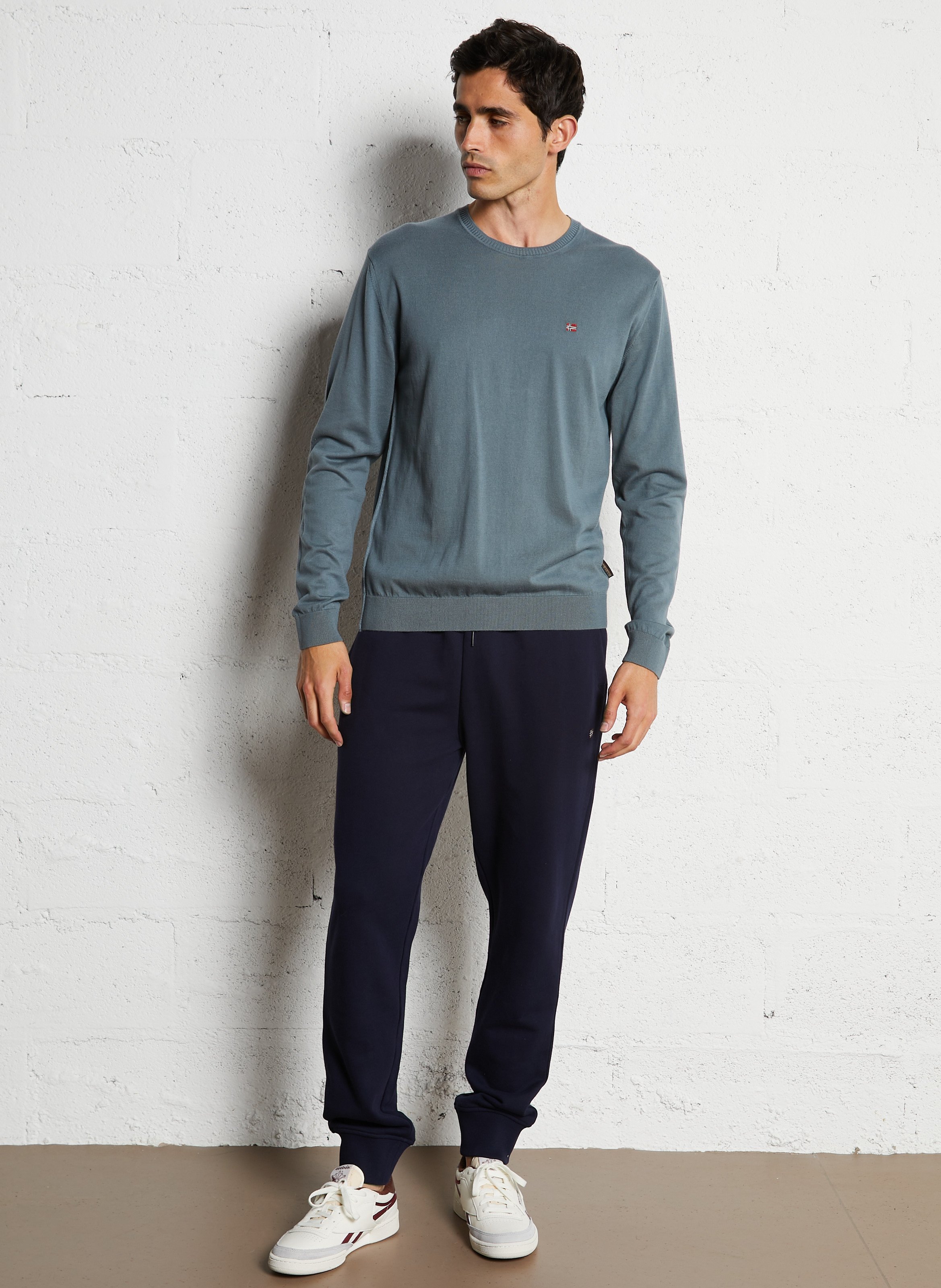 High-waisted cotton joggers NAPAPIJRI Blue