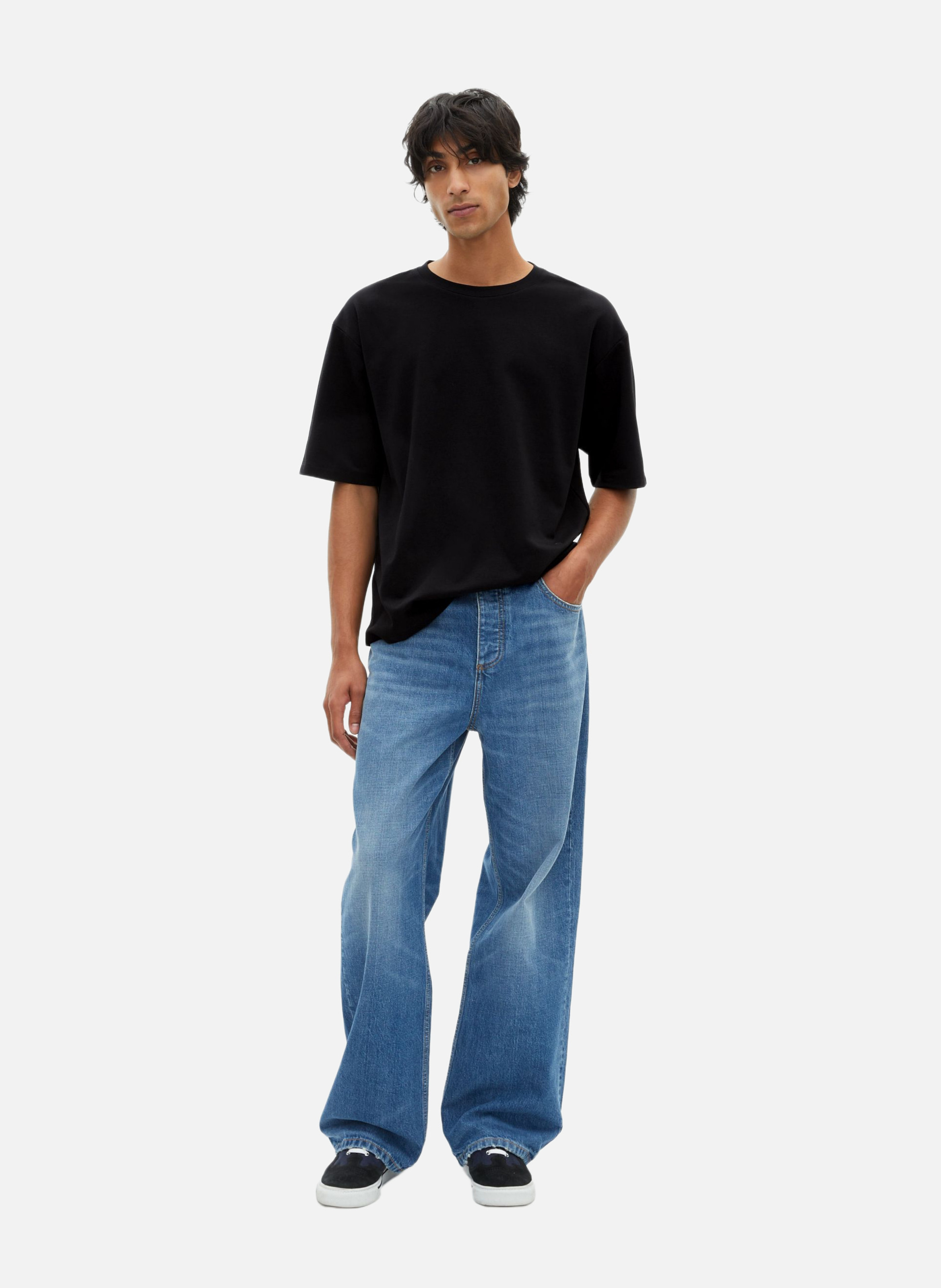 T-shirt large uni THE KOOPLES Noir