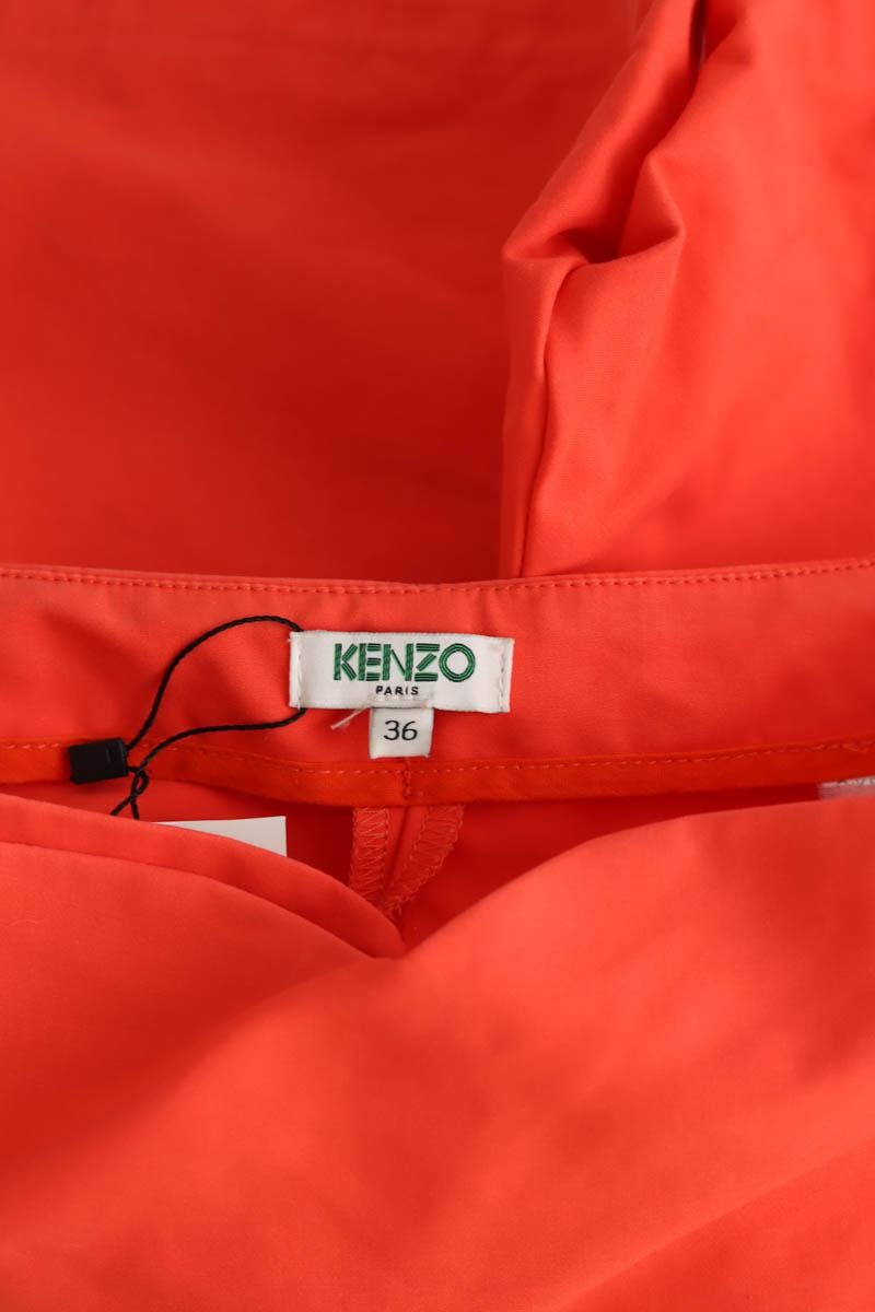 Cotton mini shorts KENZO - SECONDE MAIN Orange
