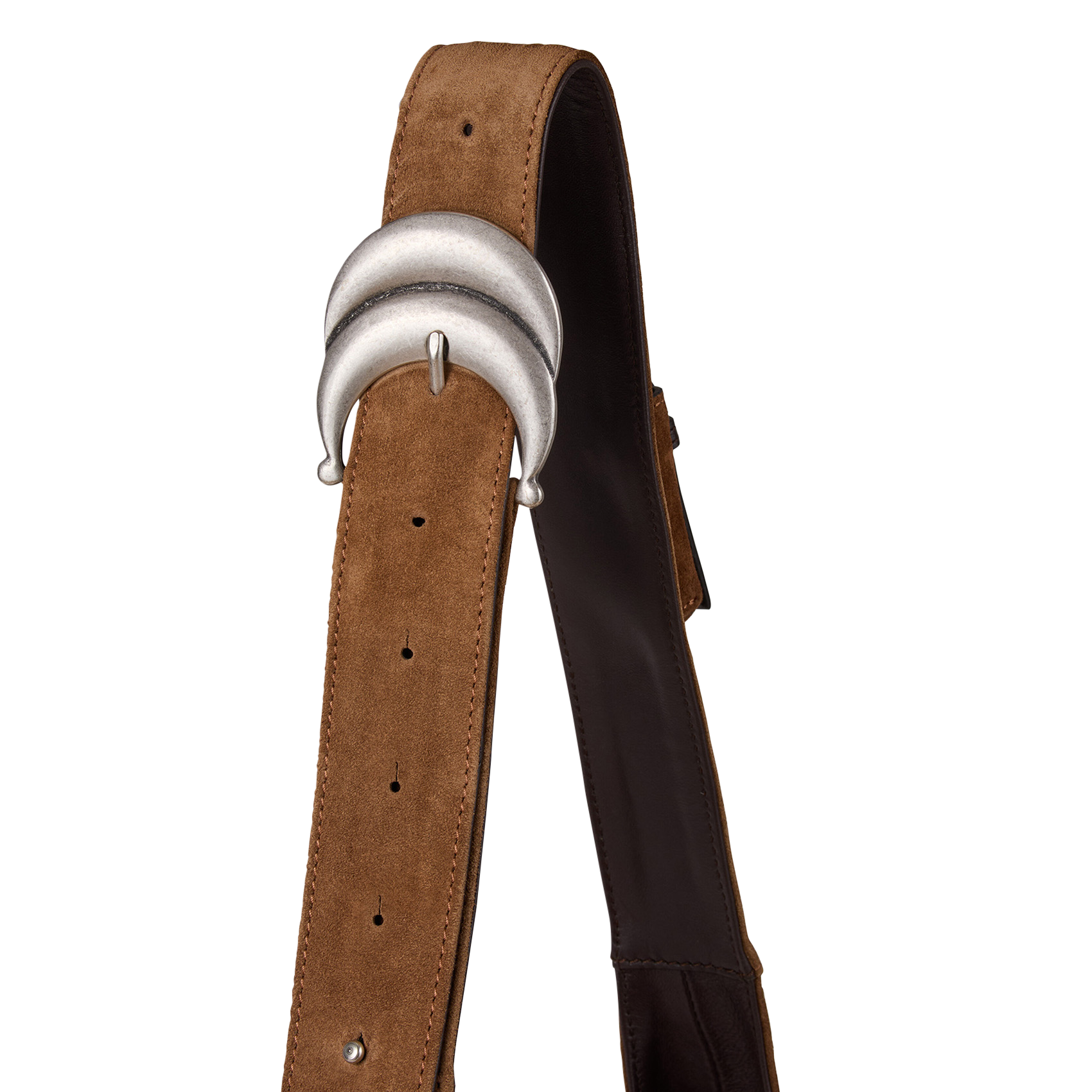 Sac porté épaule multipoches en cuir BA&SH Marron