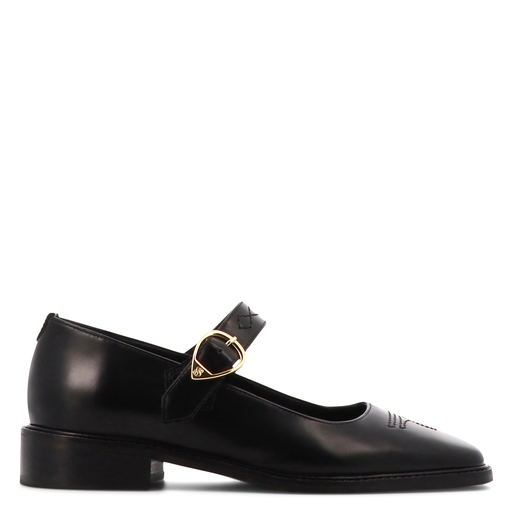 Babies en cuir verni SOCQUE PARIS Noir