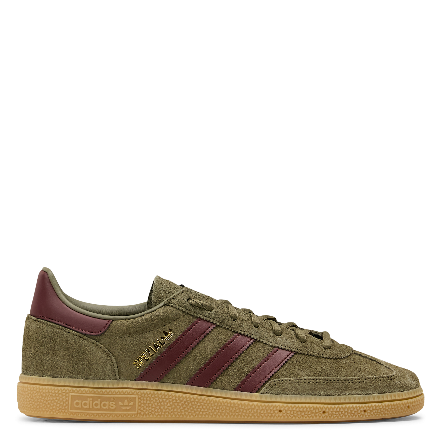 Baskets basses en cuir velours ADIDAS Kaki
