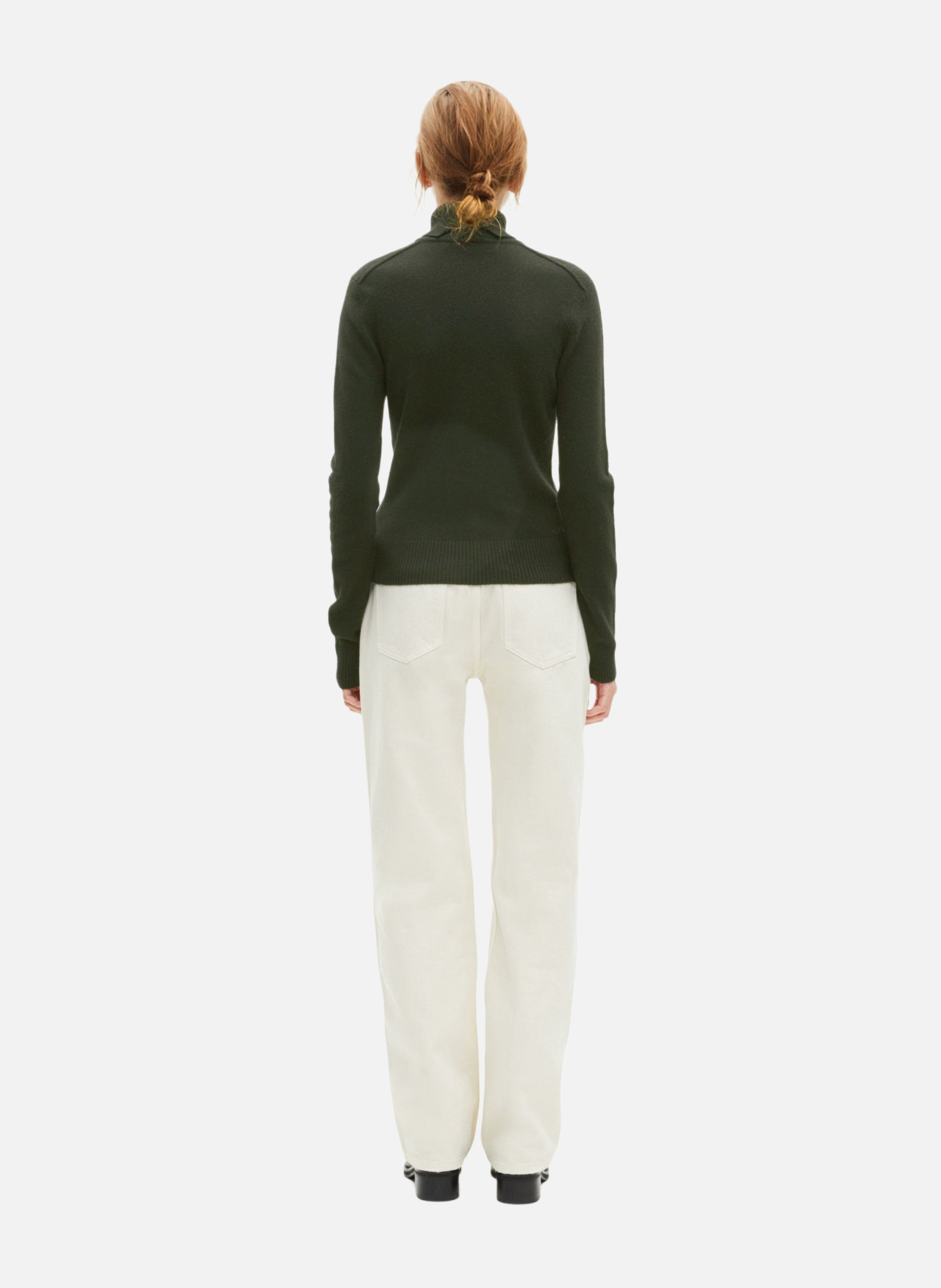 Cashmere polo neck sweater THE KOOPLES Green