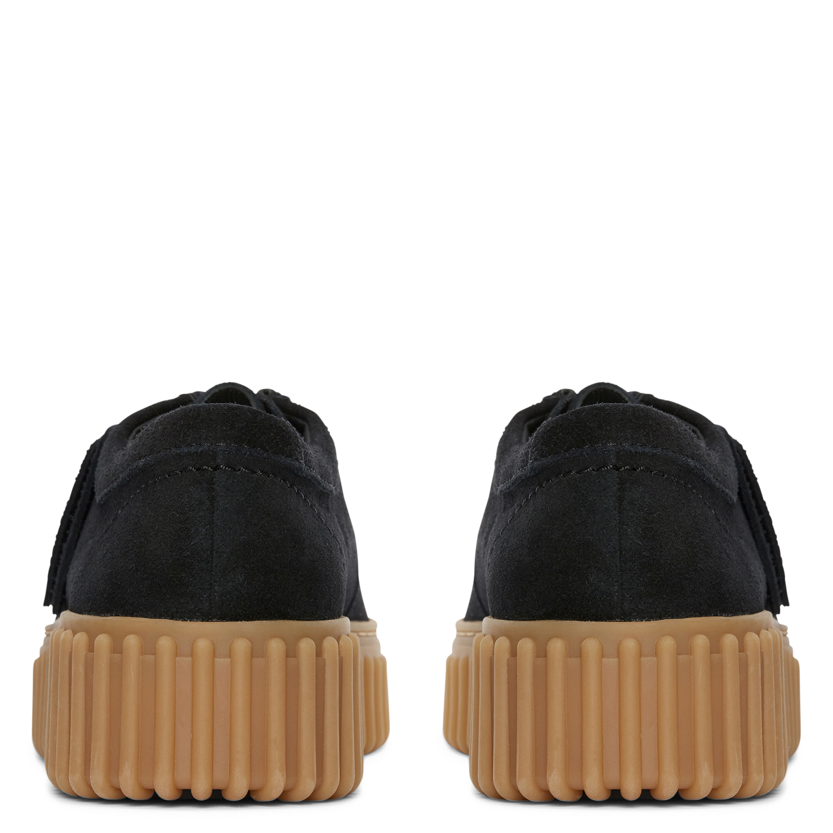 Derby's van veloursleer CLARKS Zwart