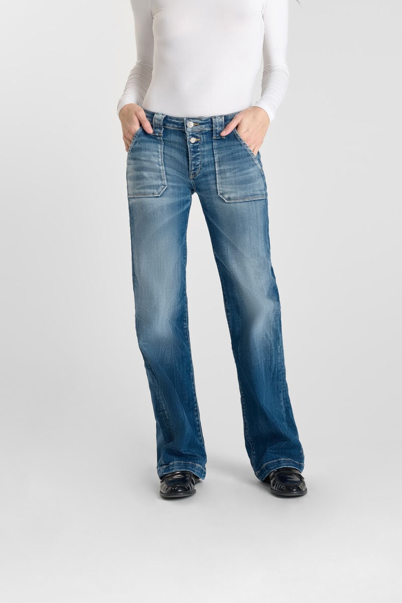 Flare jeans, length 34 LE TEMPS DES CERISES Blue