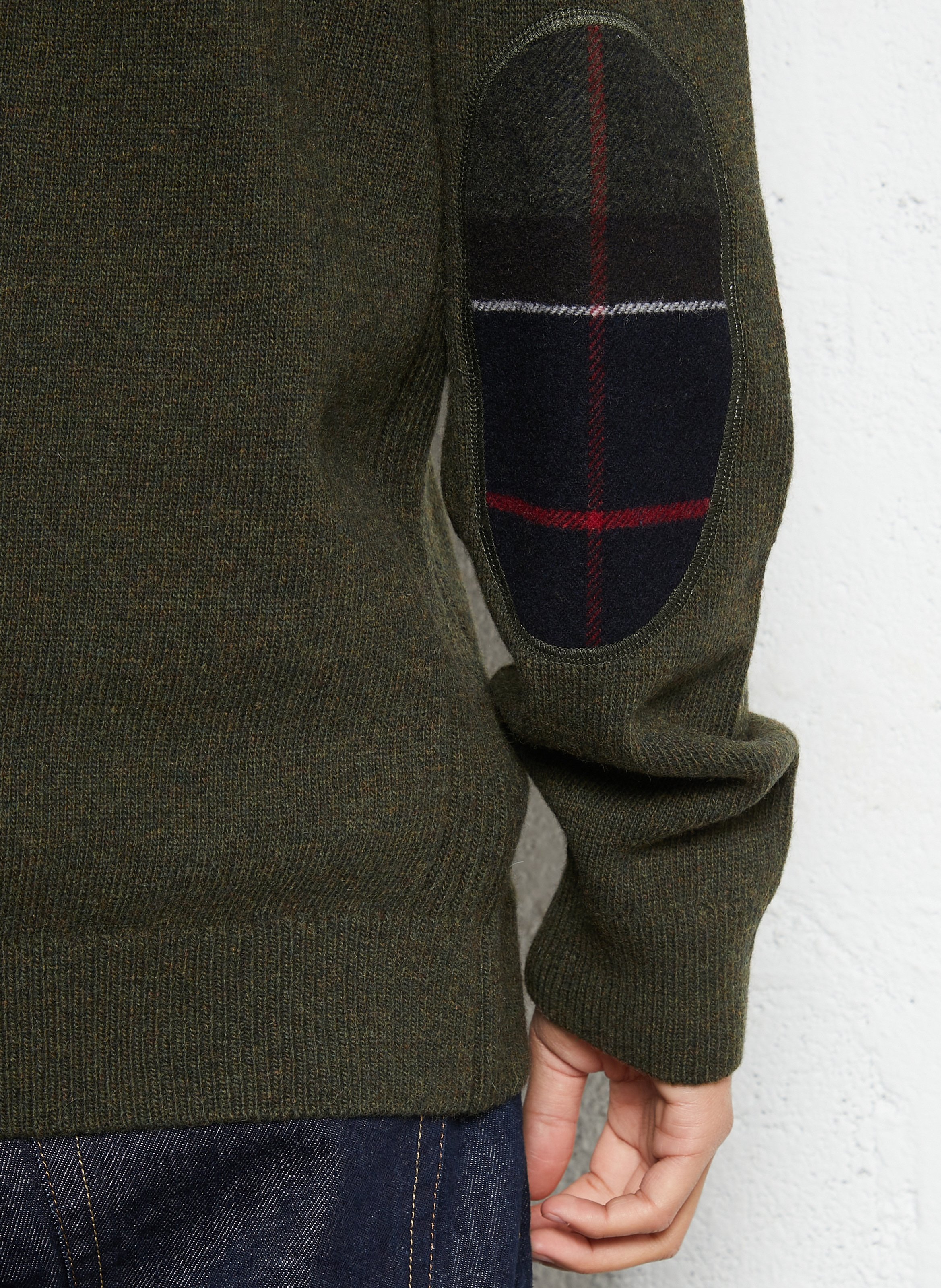 Rechte, wollen trui BARBOUR Kaki