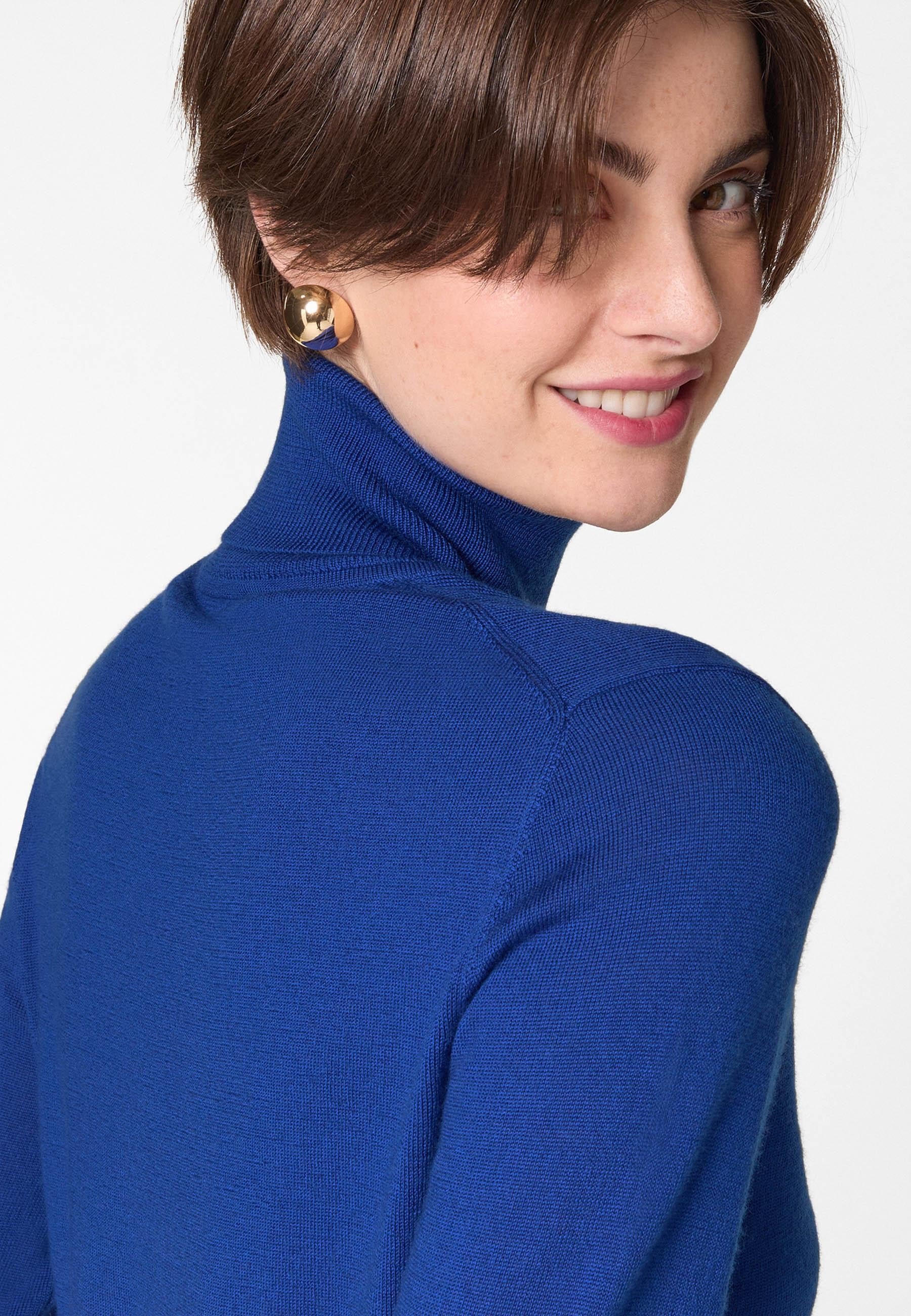 Merino wool roll-neck sweater RODIER Blue