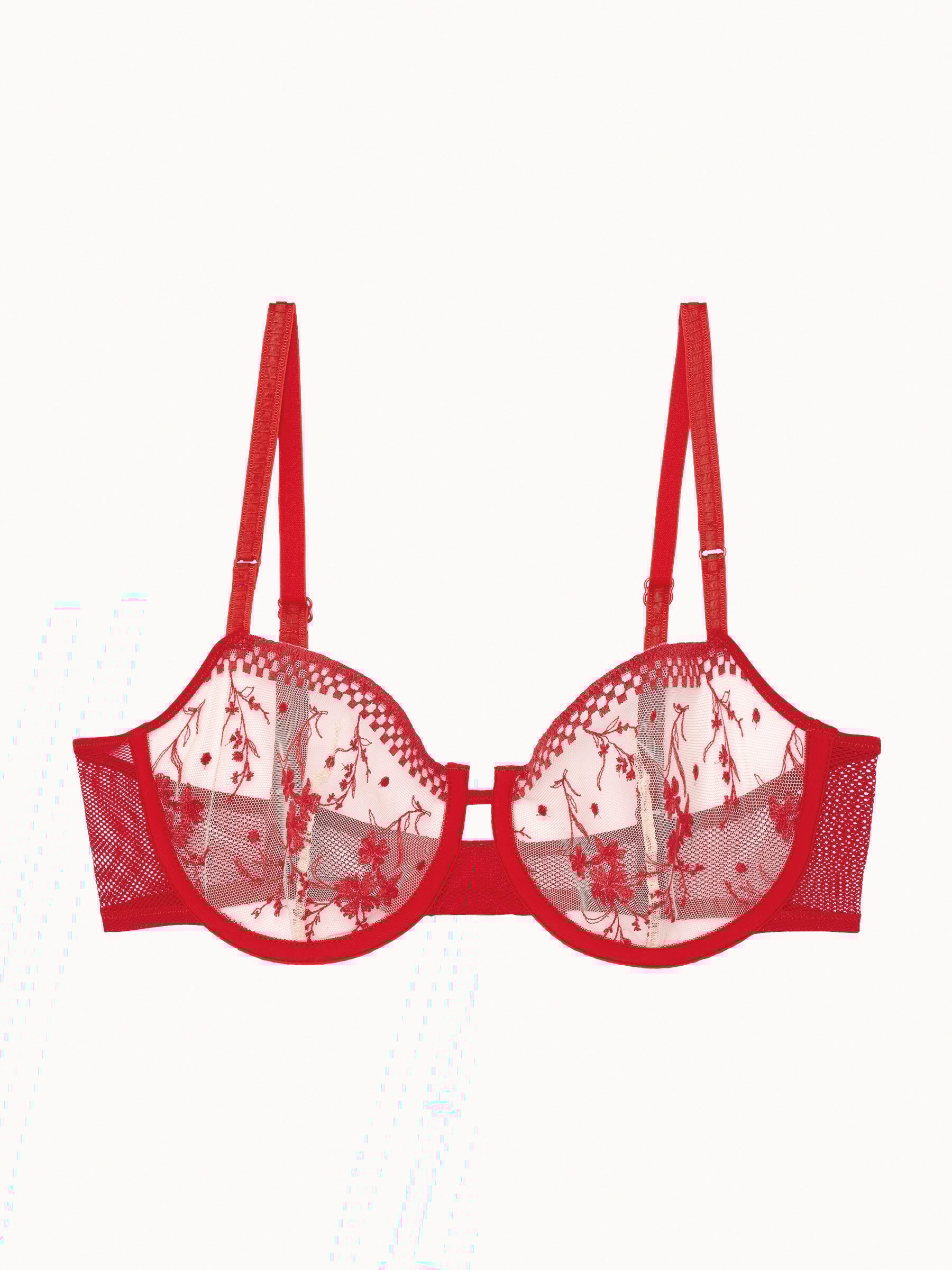 A Fleur De Toi demi-cup bra PASSIONATA Red