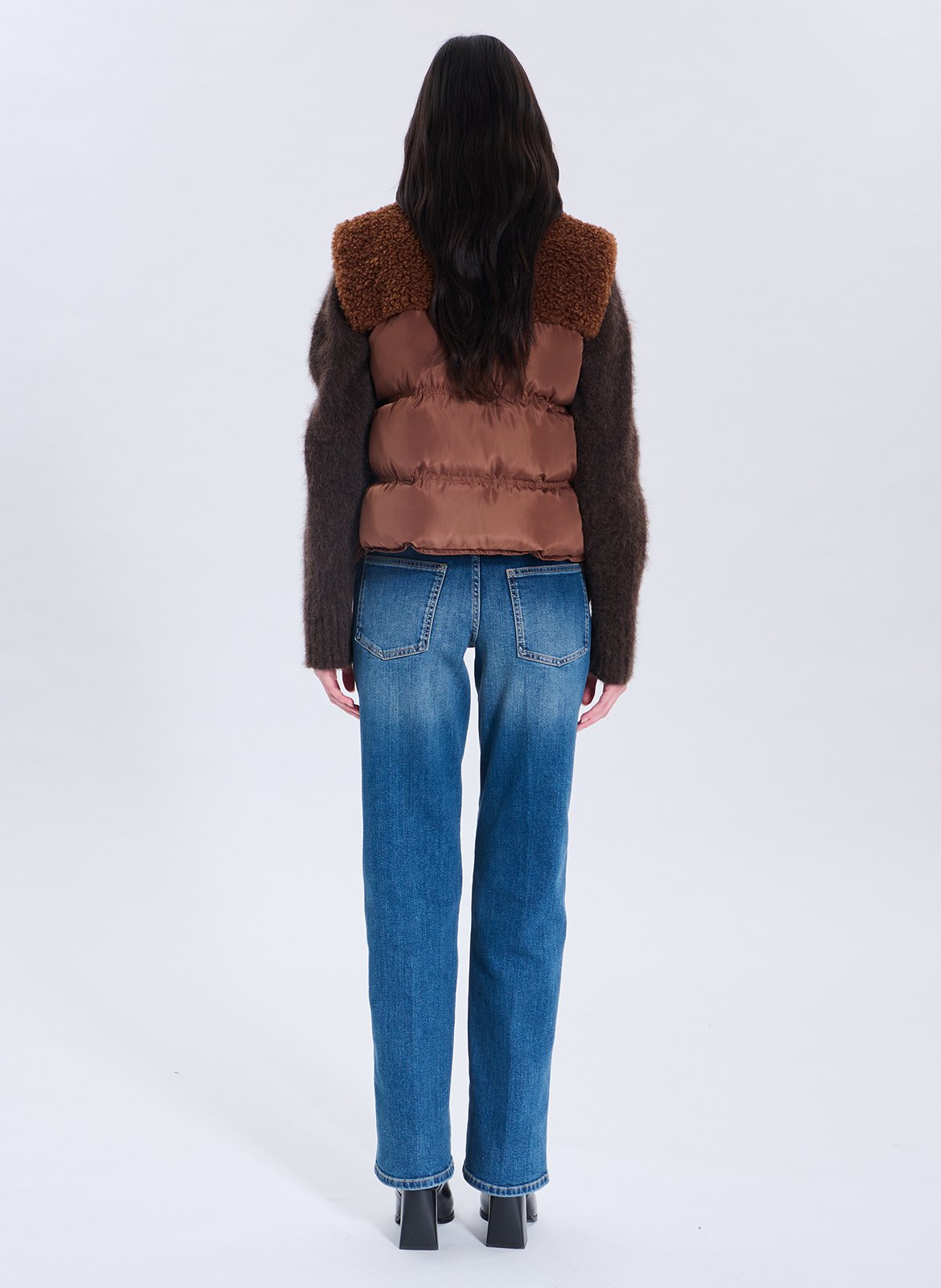 Gilet ample col montant  ZAPA Marron