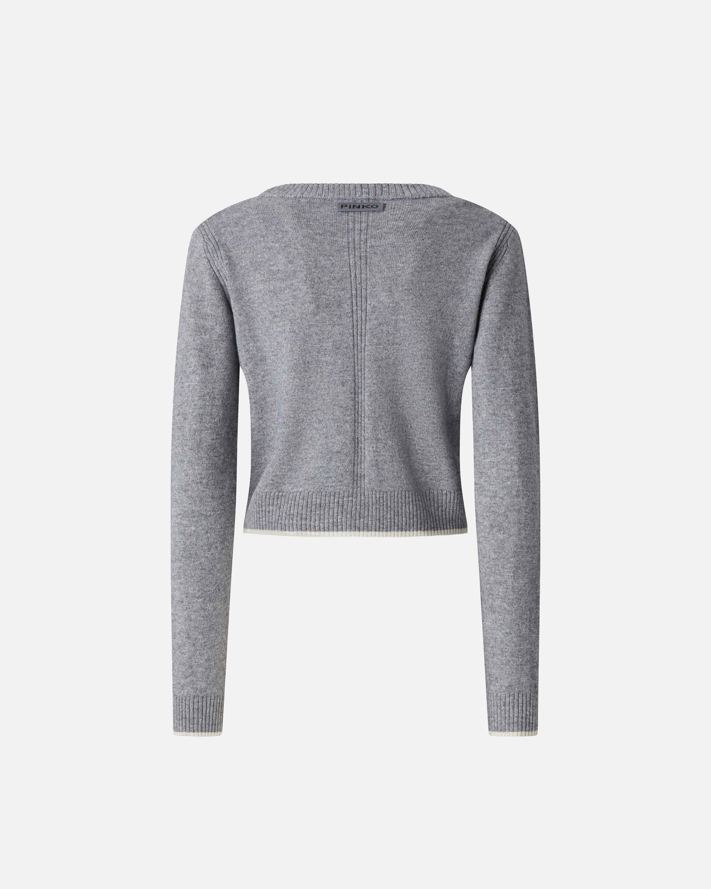 V-neck cardigan PINKO Grey