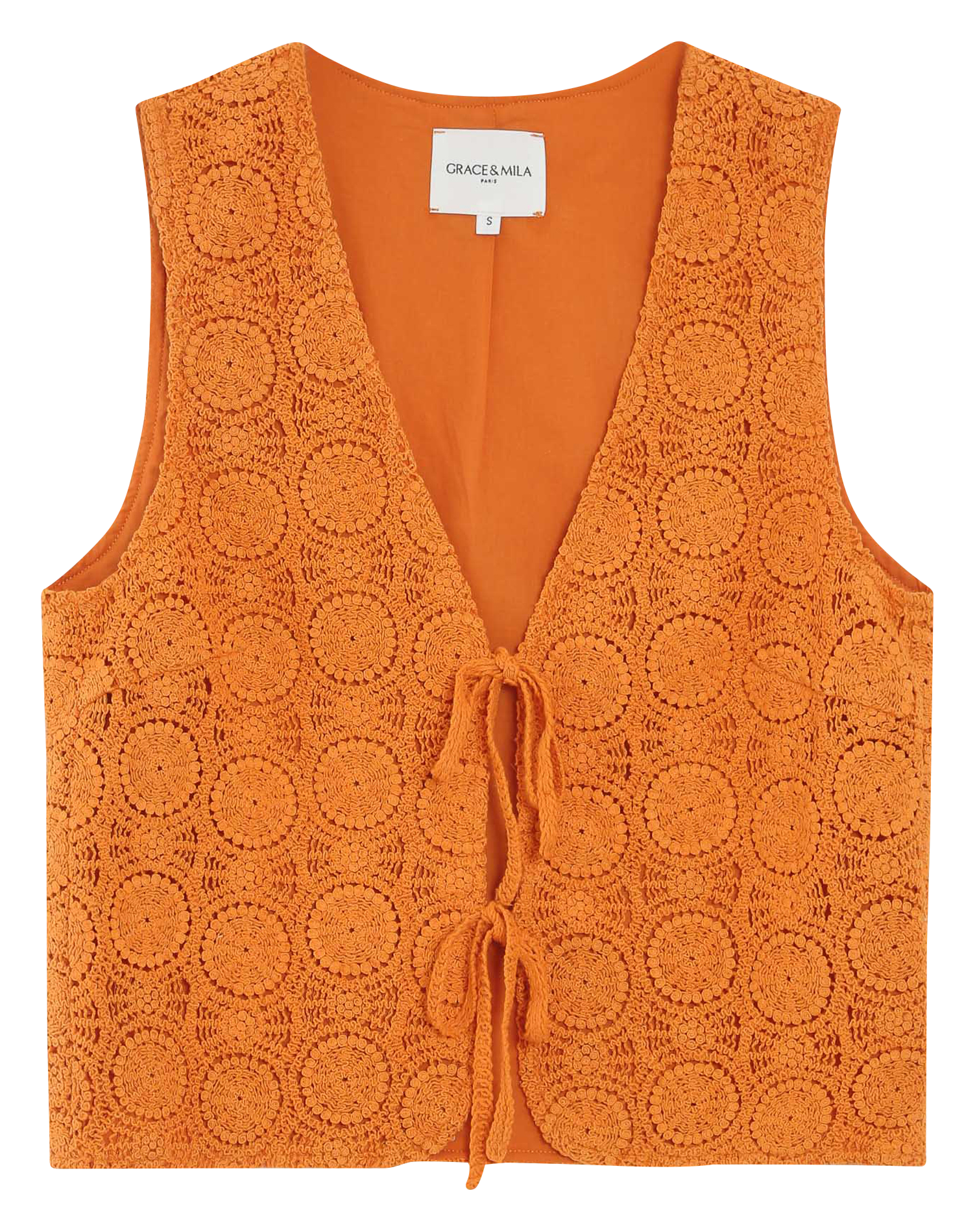 Massachusetts V-neck cotton cardigan GRACE ET MILA Golden