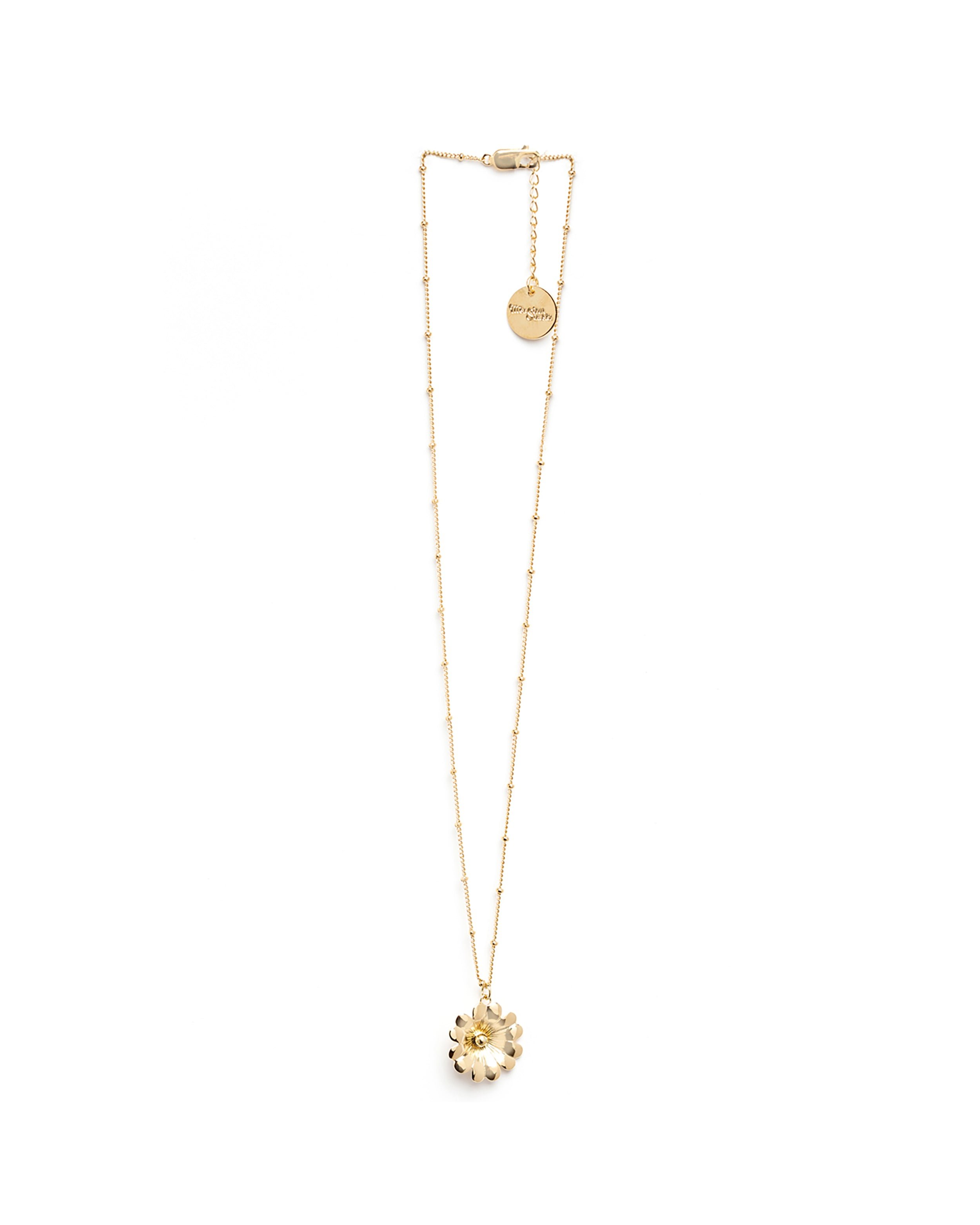 Gold-plated flower necklace Golden