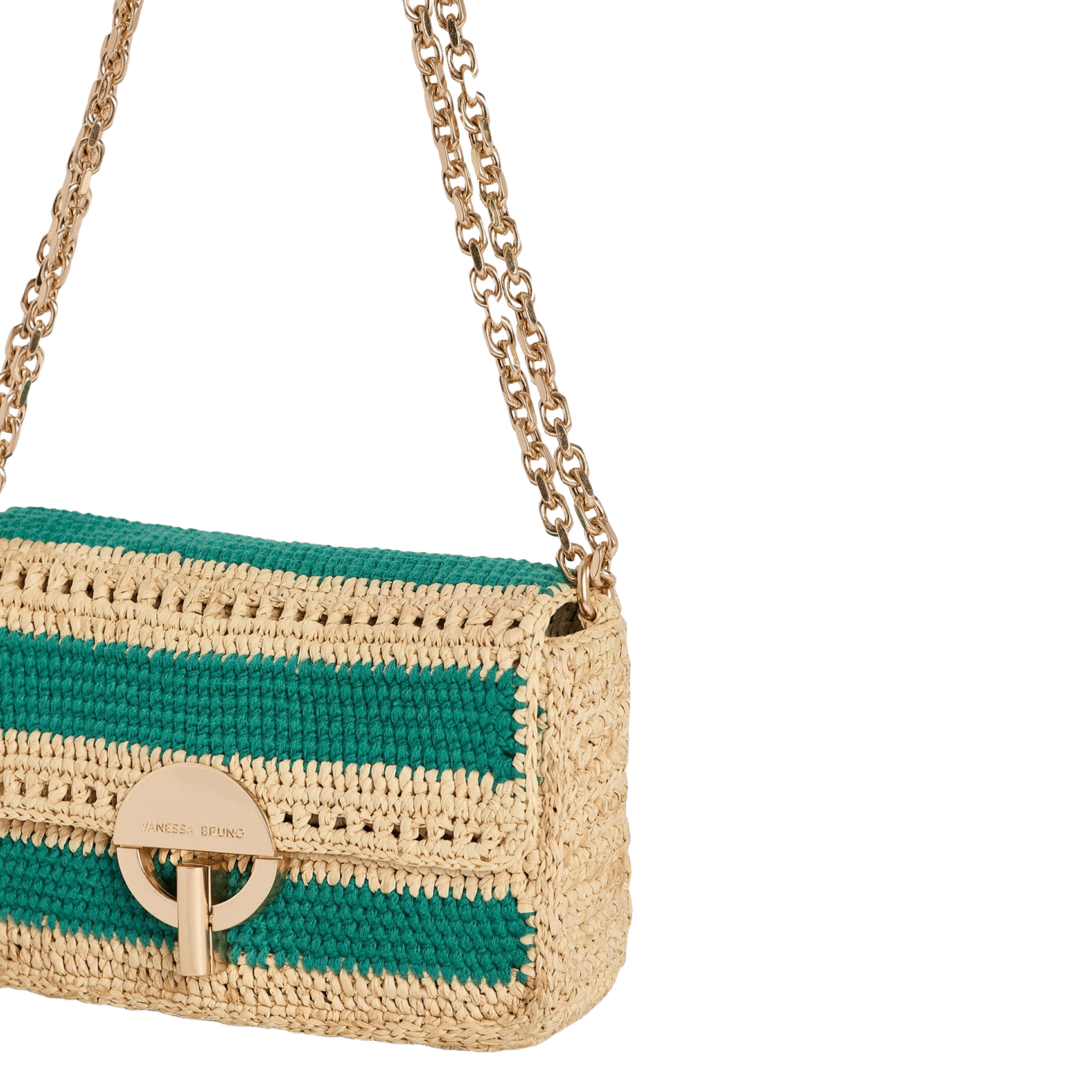 Pochette en raphia VANESSA BRUNO Vert