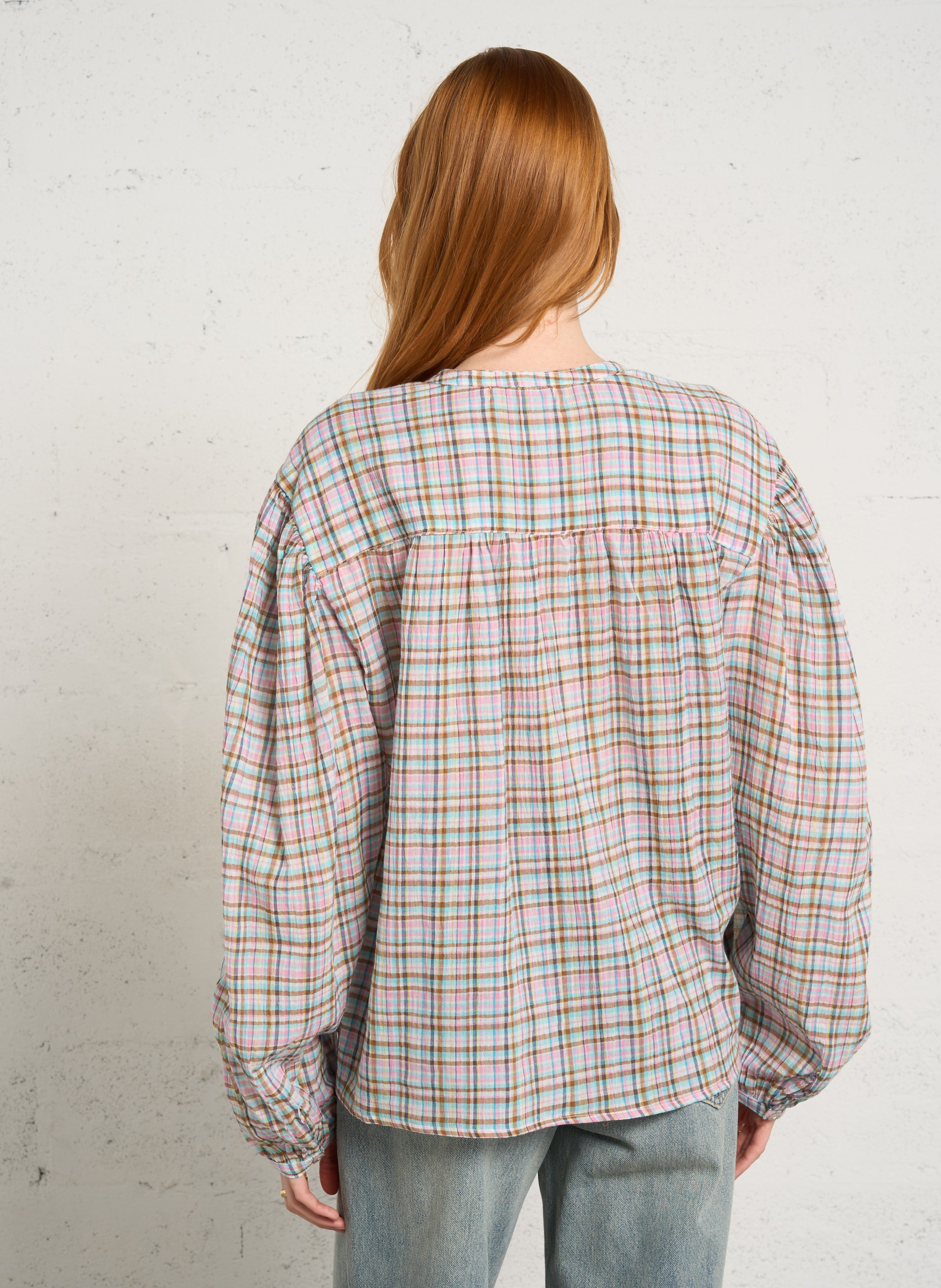 Ruimvallende blouse | katoenblend THE NEW SOCIETY Veelkleurig