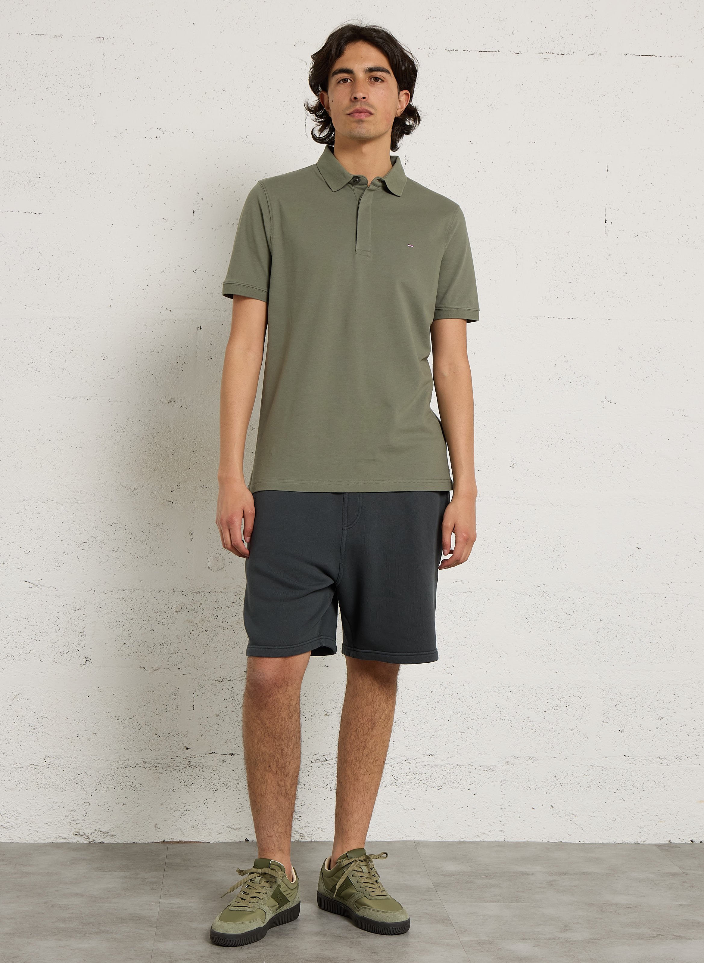 Gerade geschnittene Baumwollshorts HARTFORD Blau