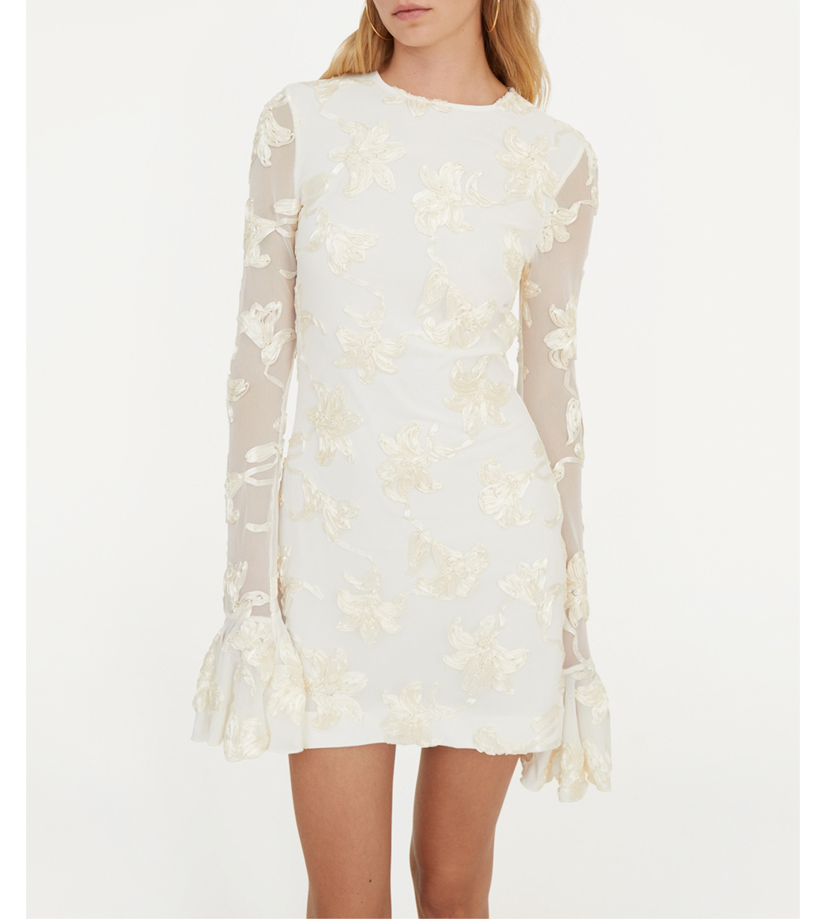 Embroidered dress ROTATE White