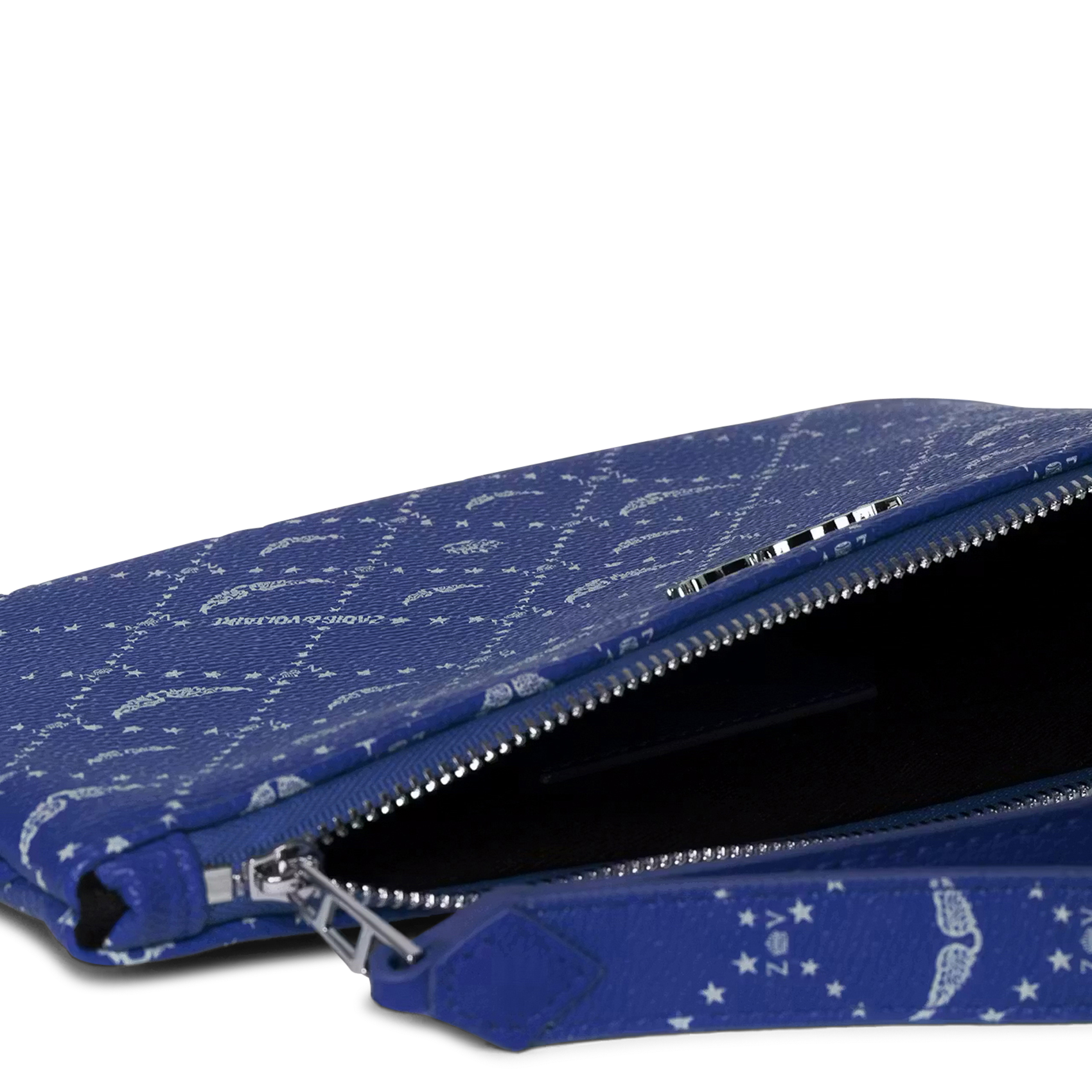 Pochette en toile monogramme ZADIG&VOLTAIRE Bleu