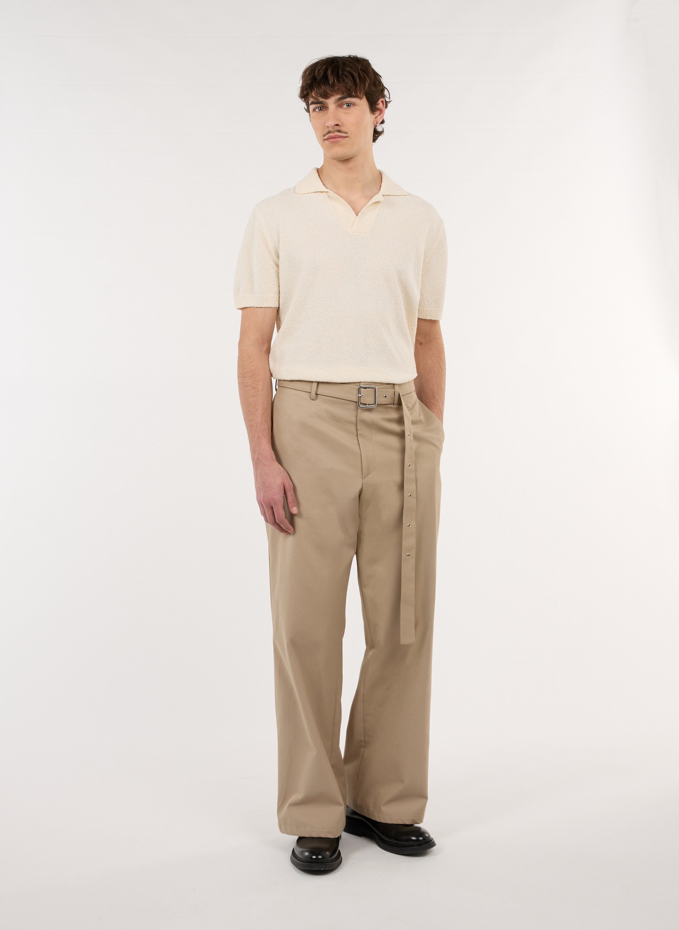Bandol - Gerade geschnittene Wollhose SAISON 1865 Beige