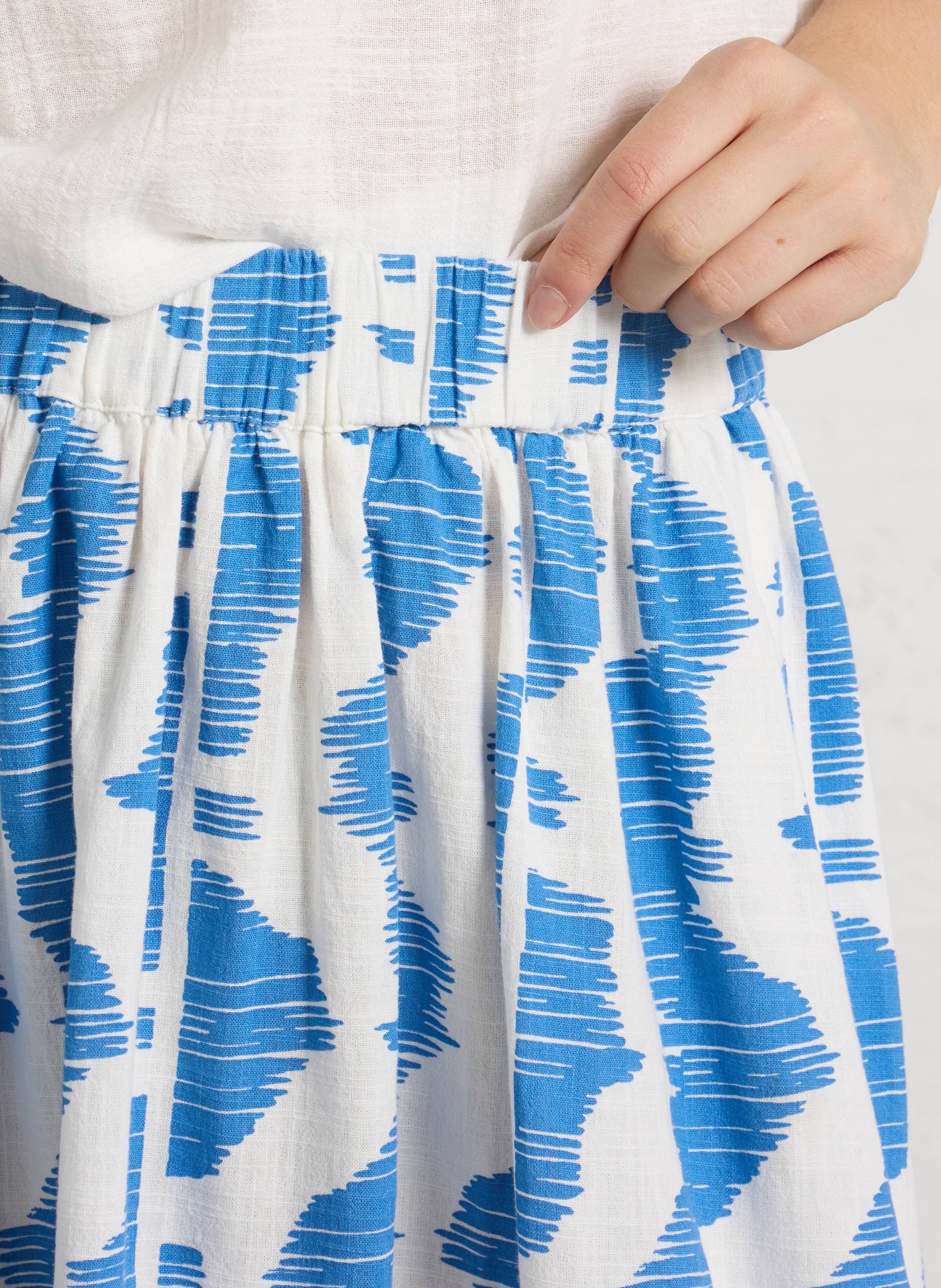 Printed midi skirt with a loose fit MAISON 123 Blue