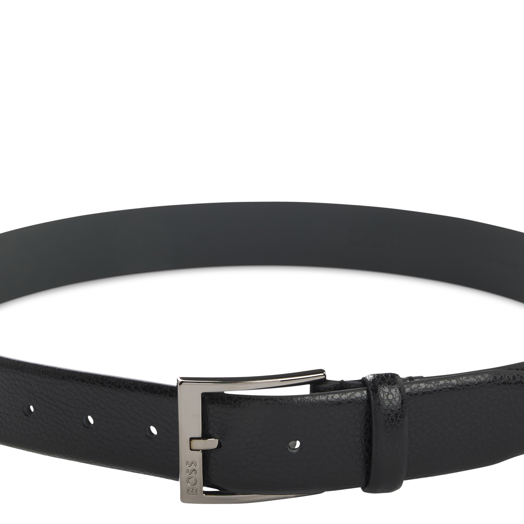 Leather belt BOSS Black