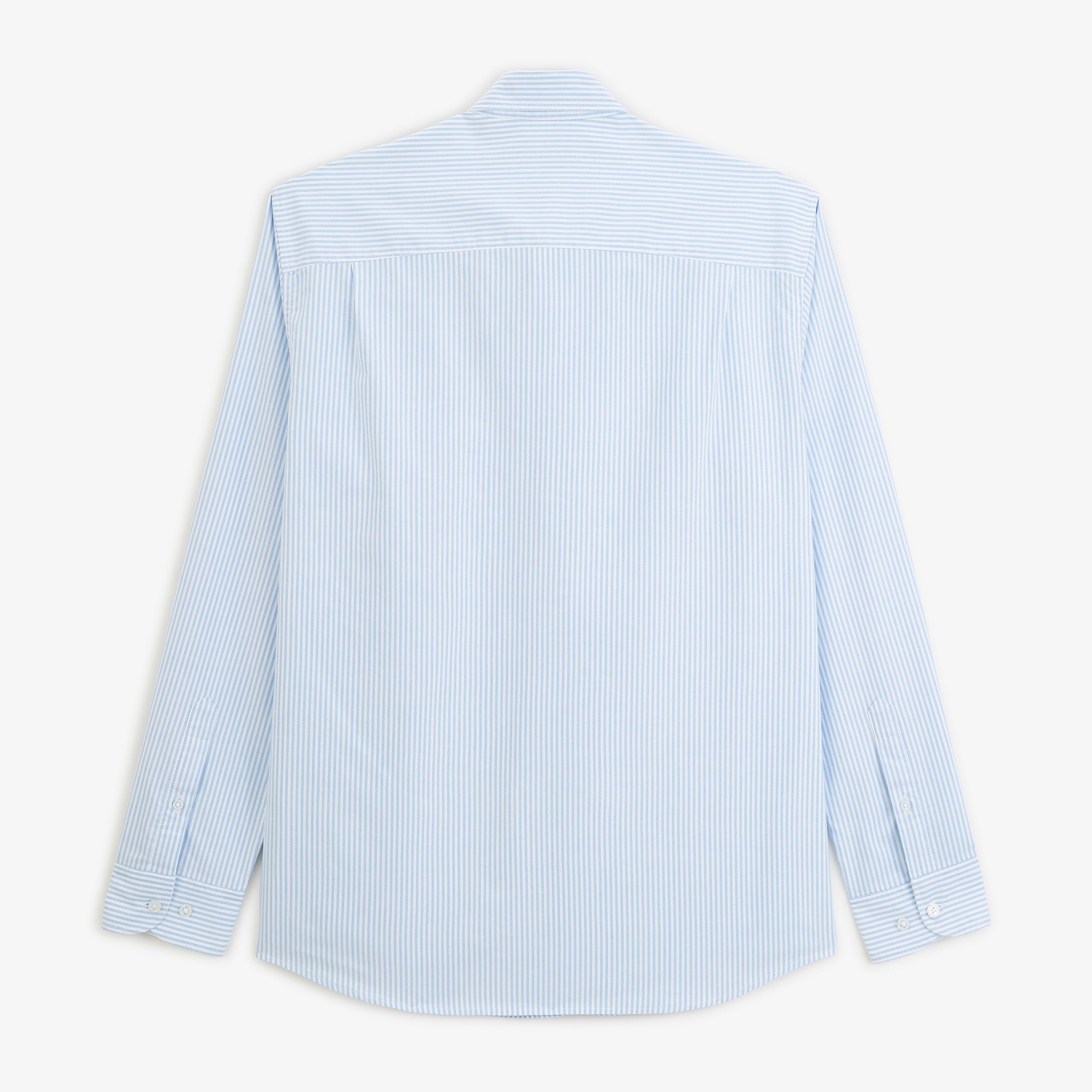 Blue Striped Oxford Long Sleeve Shirt SERGE BLANCO Blue