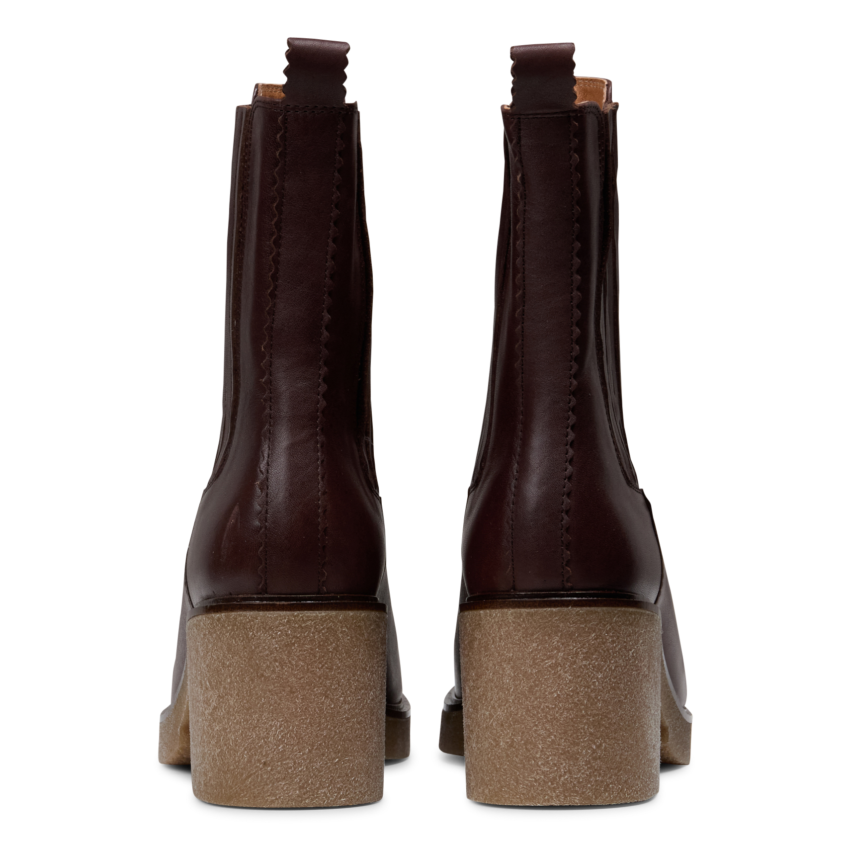 Veloursleder-Stiefeletten mit Absatz | Braun MELLOW YELLOW Damen