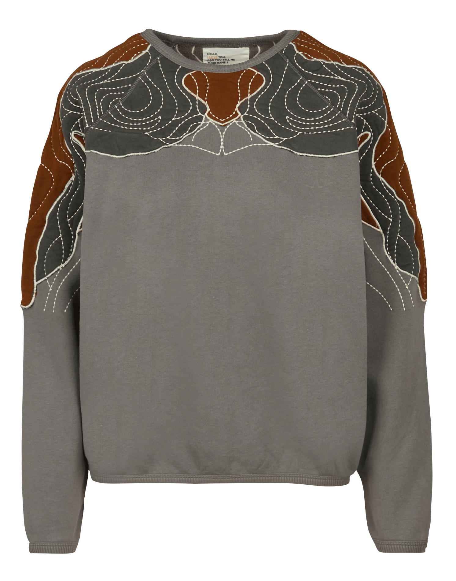 Sweat oversize en coton bio mélangé LEON & HARPER Gris