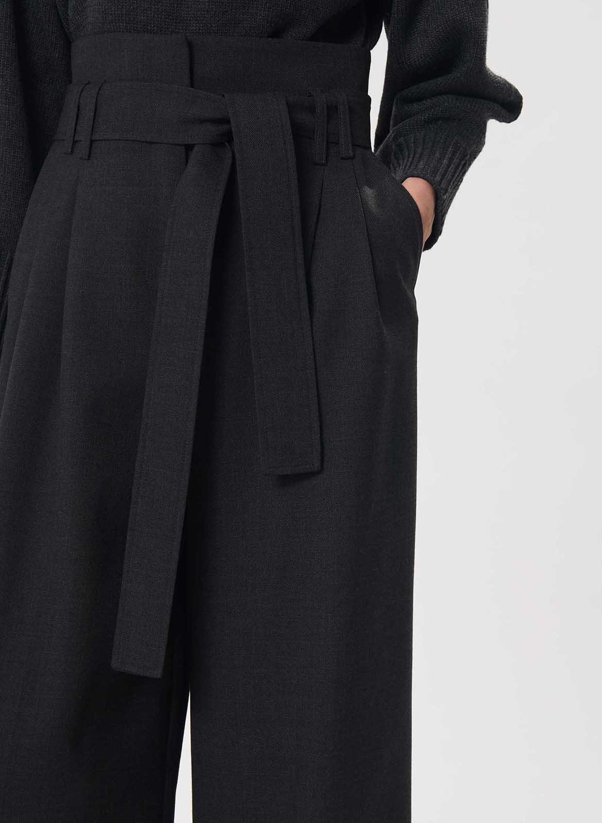 Wijde broek met hoge taille en ceintuur TARA JARMON Grijs