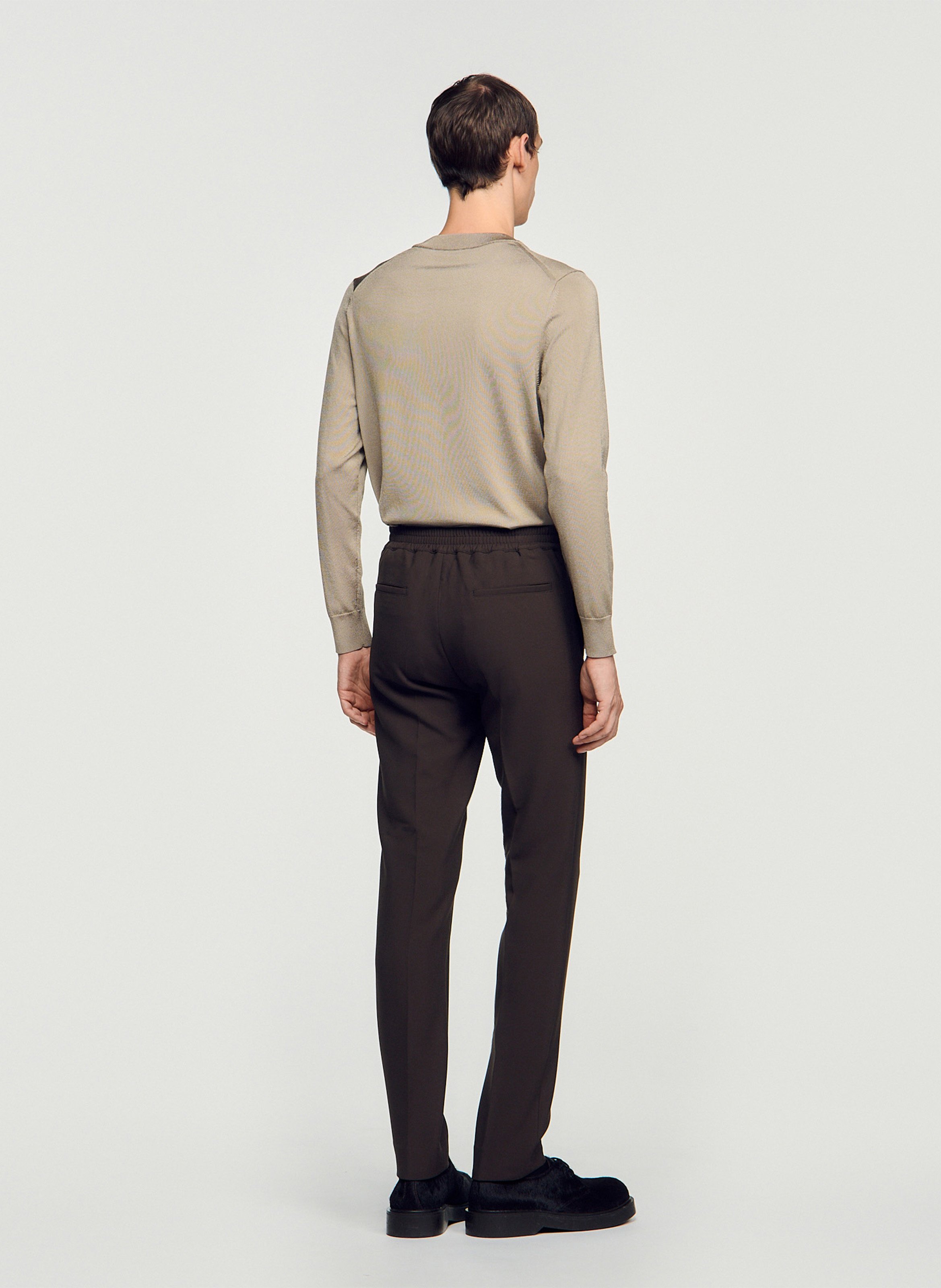 Pantalon droit  SANDRO Marron