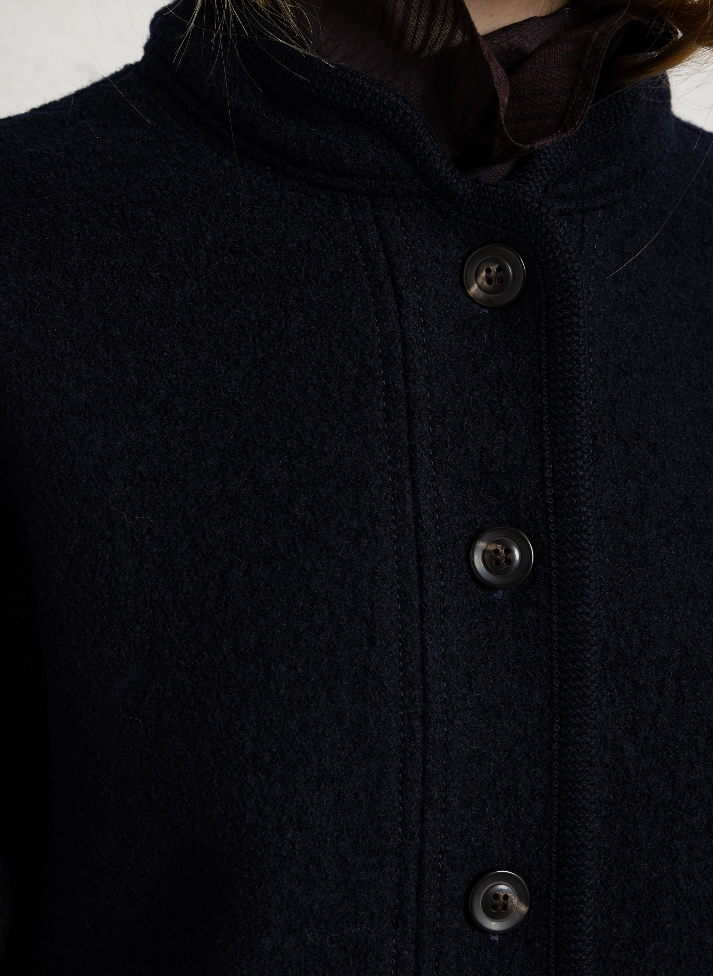 Gerade geschnittene Wolljacke SOEUR Blau