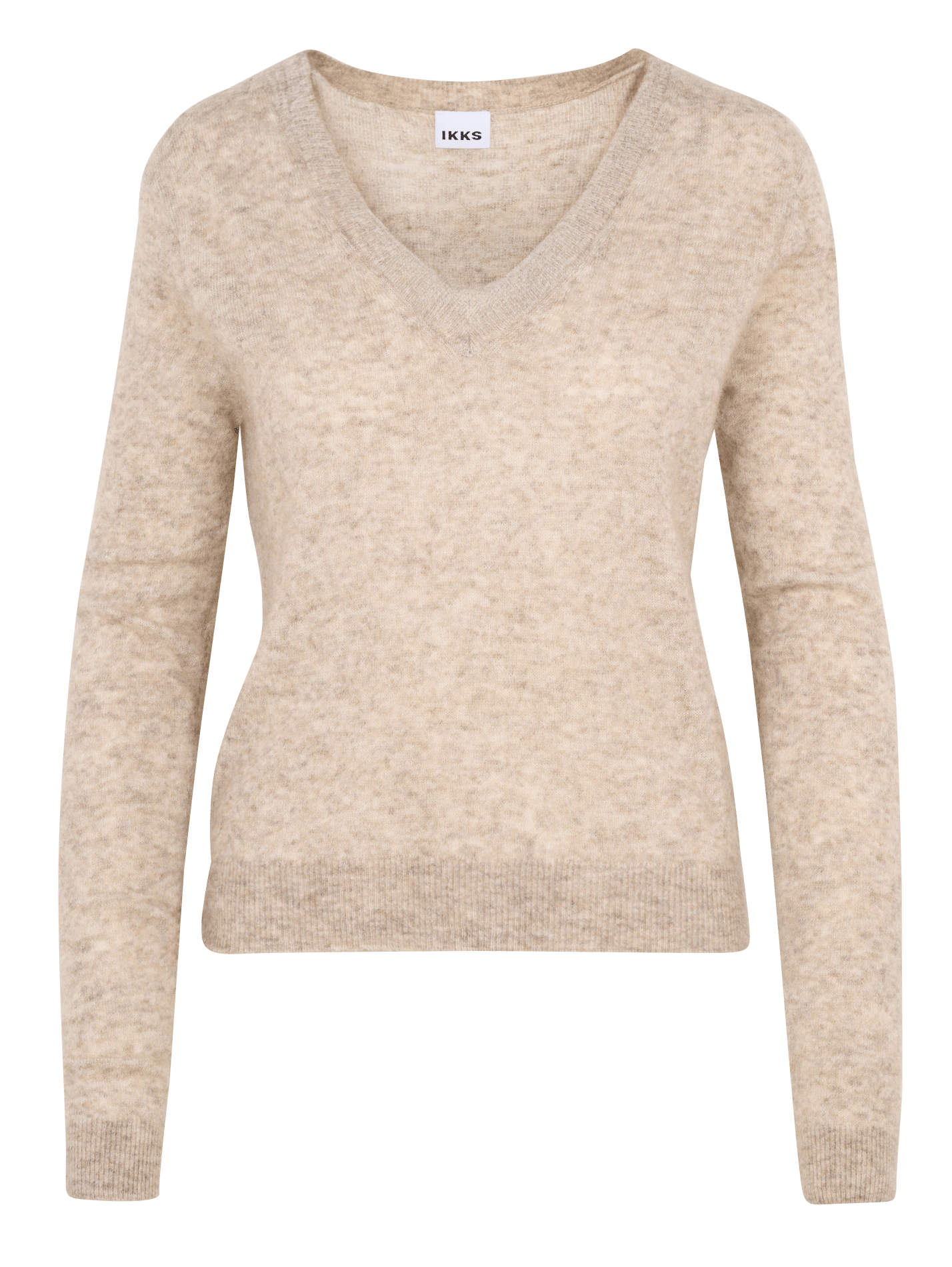 Straight-fit V-neck jumper in a wool blend IKKS