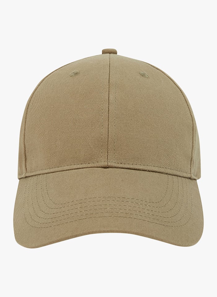 Plain top khaki cap
