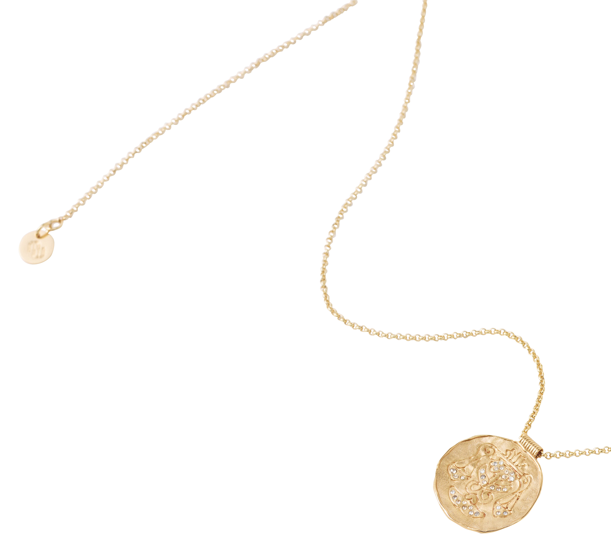 Collier à médaille signe astrologique MAJE Doré
